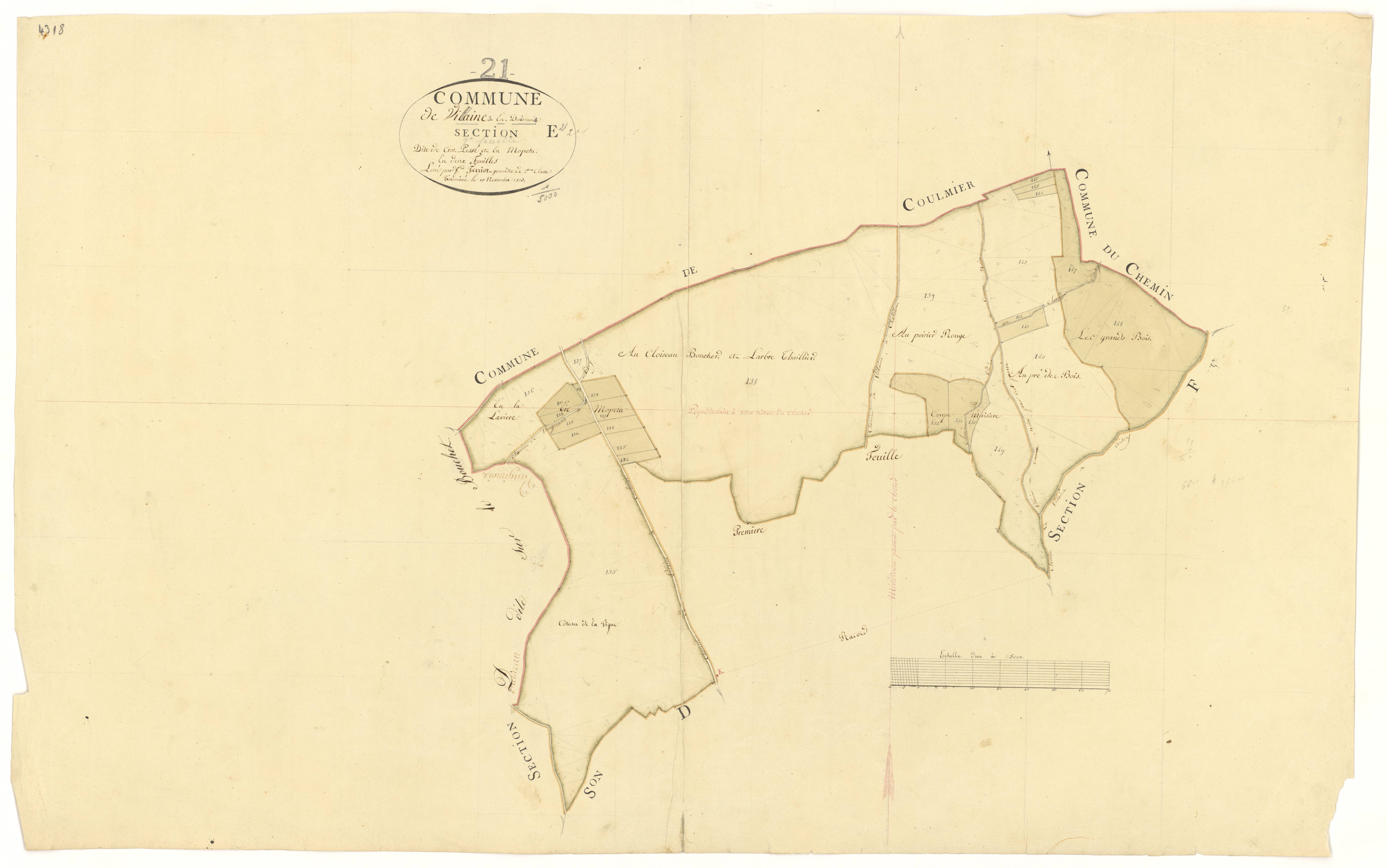 Villaines-en-Duesmois - Section E2 - 3 P PLAN 685/9
