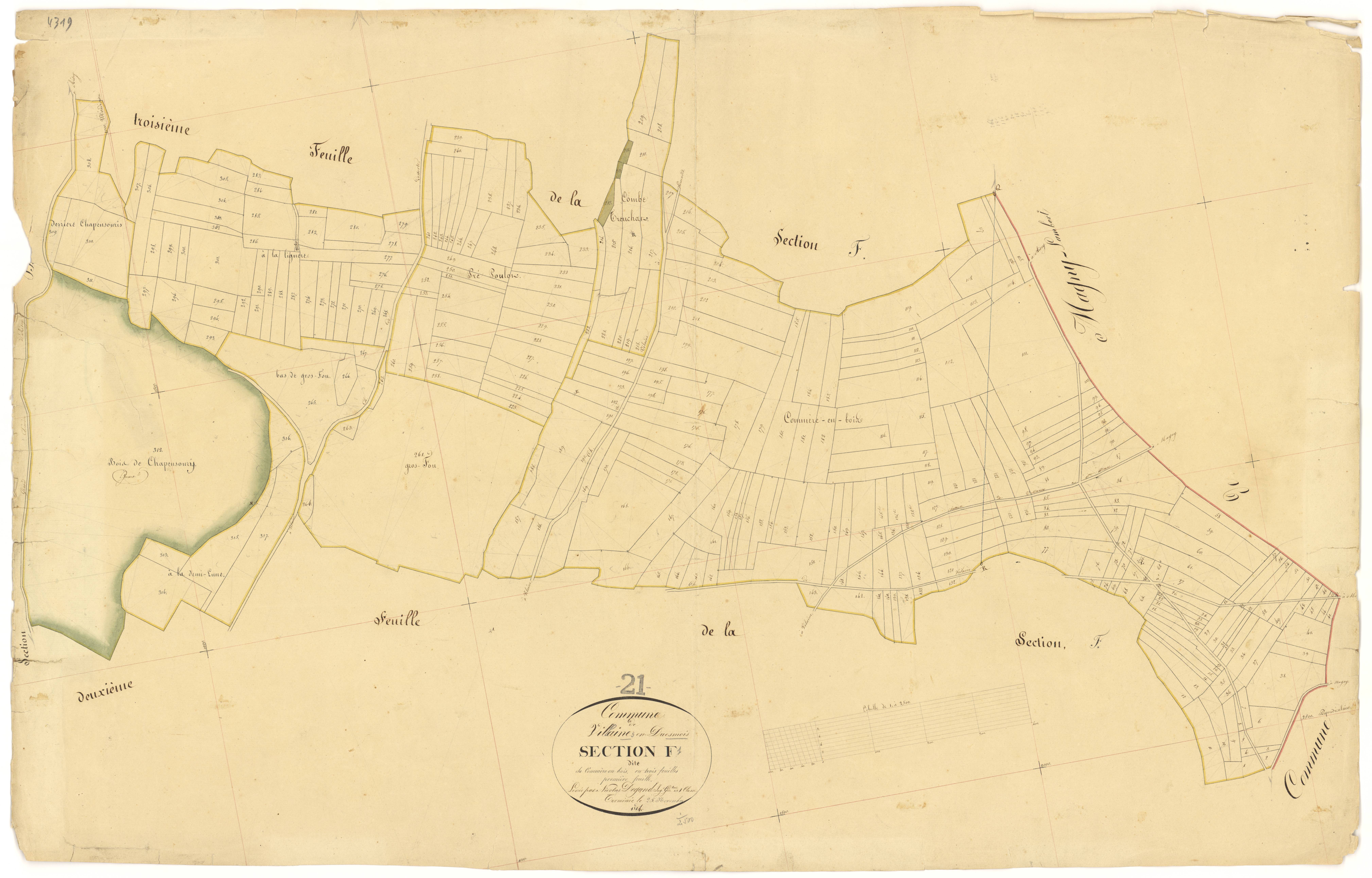 Villaines-en-Duesmois - Section F1 - 3 P PLAN 685/10