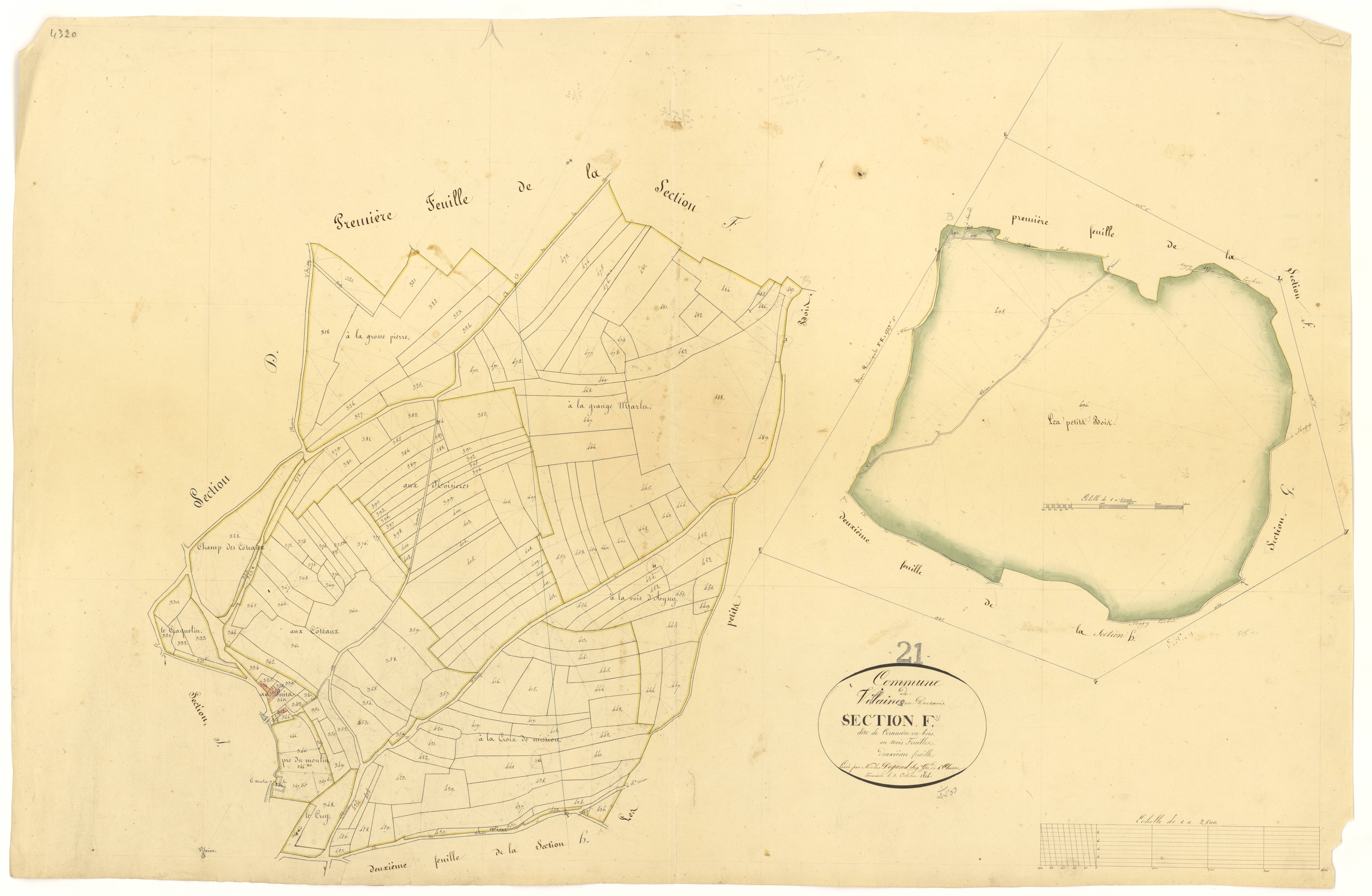 Villaines-en-Duesmois - Section F2 - 3 P PLAN 685/11