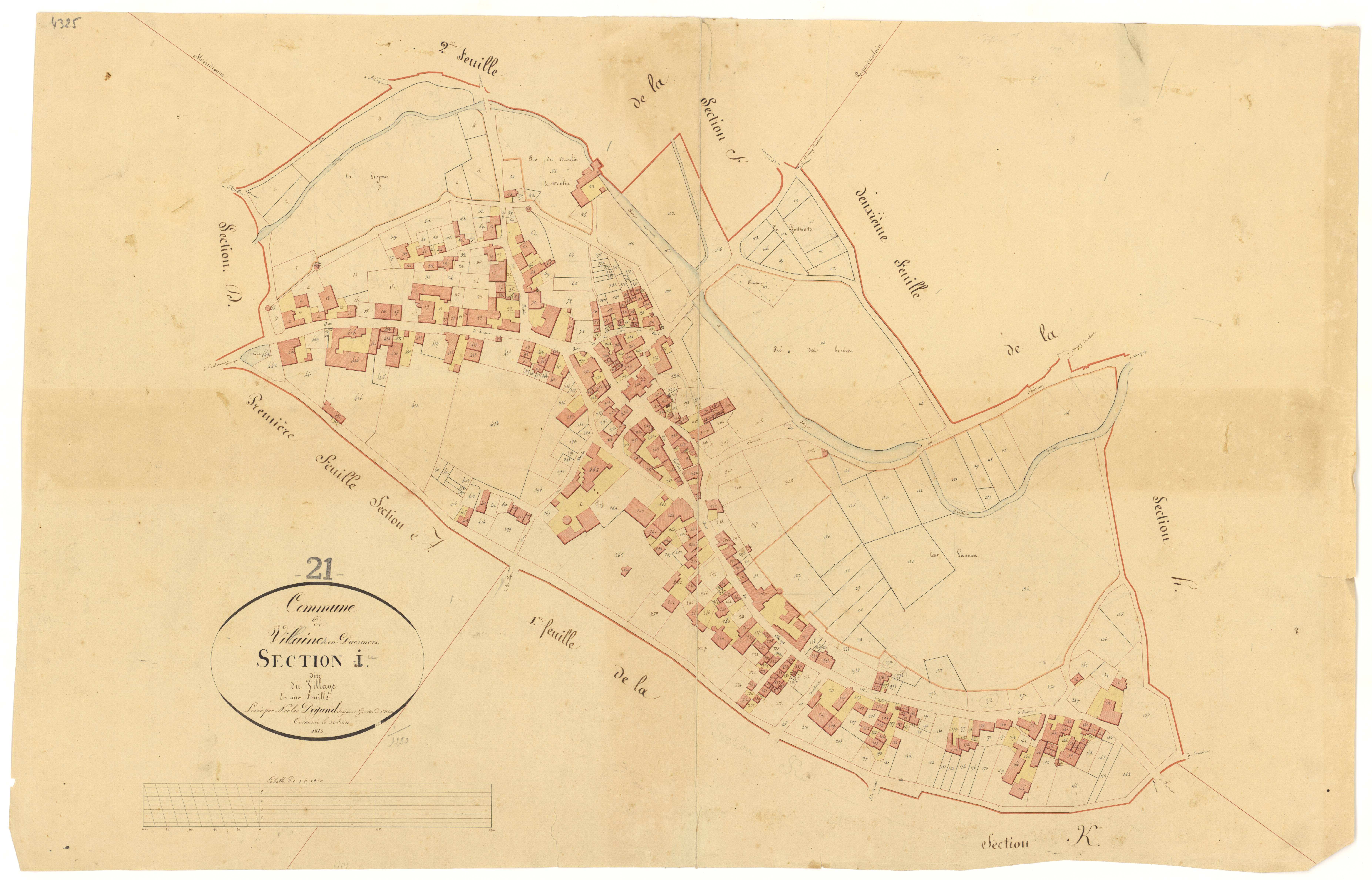 Villaines-en-Duesmois - Section I - 3 P PLAN 685/16