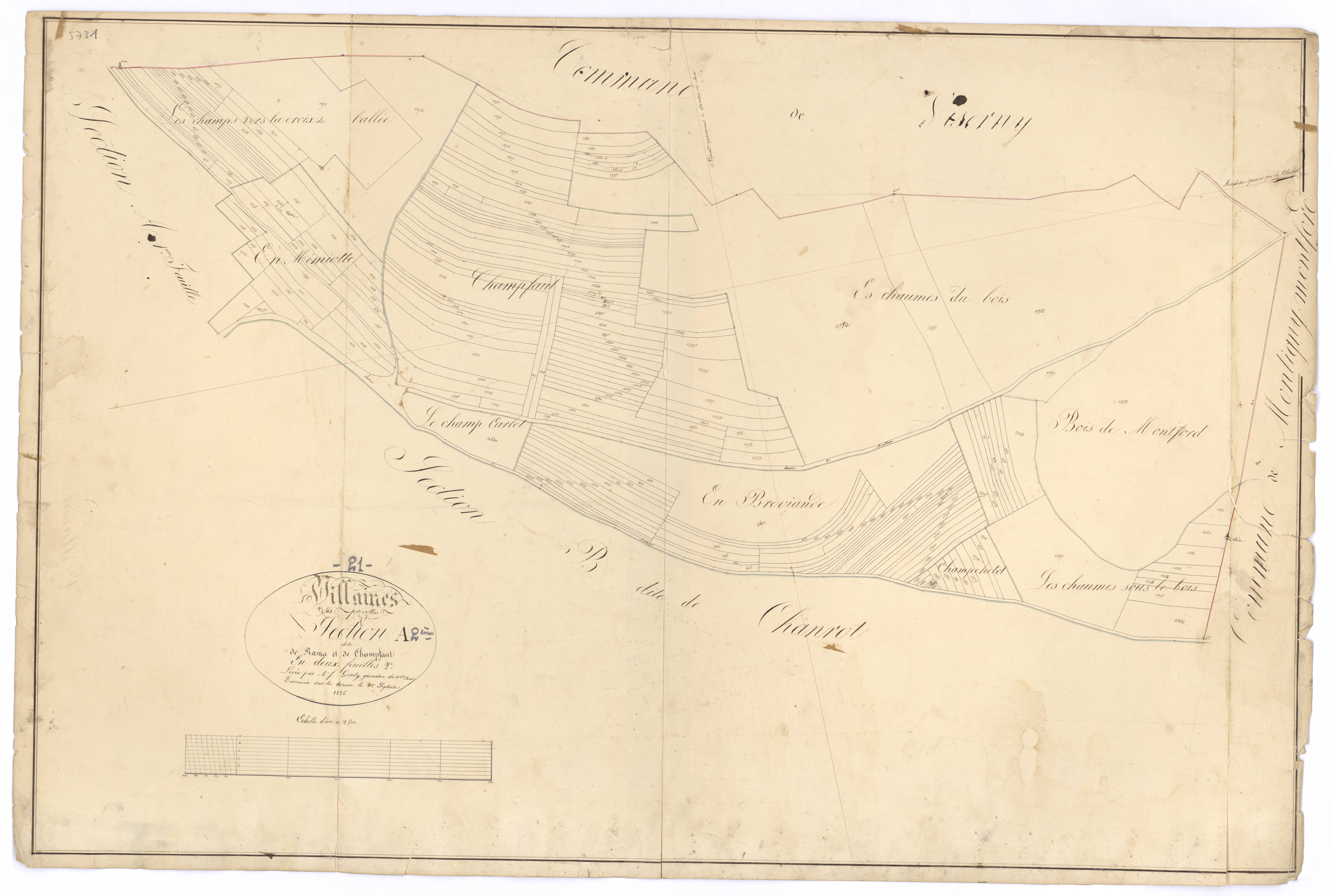 Villaines-les-Prévôtes - Section A2 - 3 P PLAN 686/3