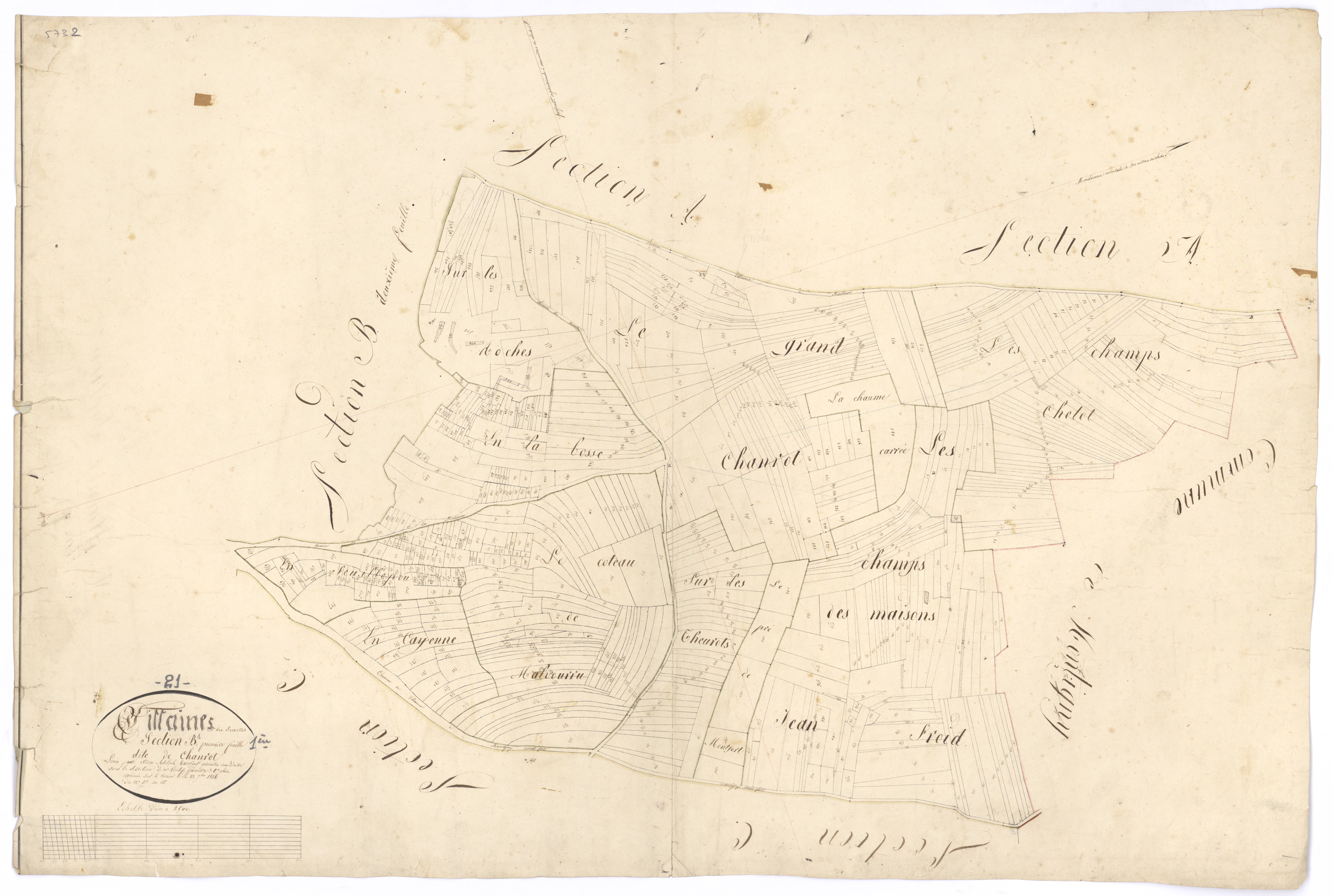 Villaines-les-Prévôtes - Section B1 - 3 P PLAN 686/4