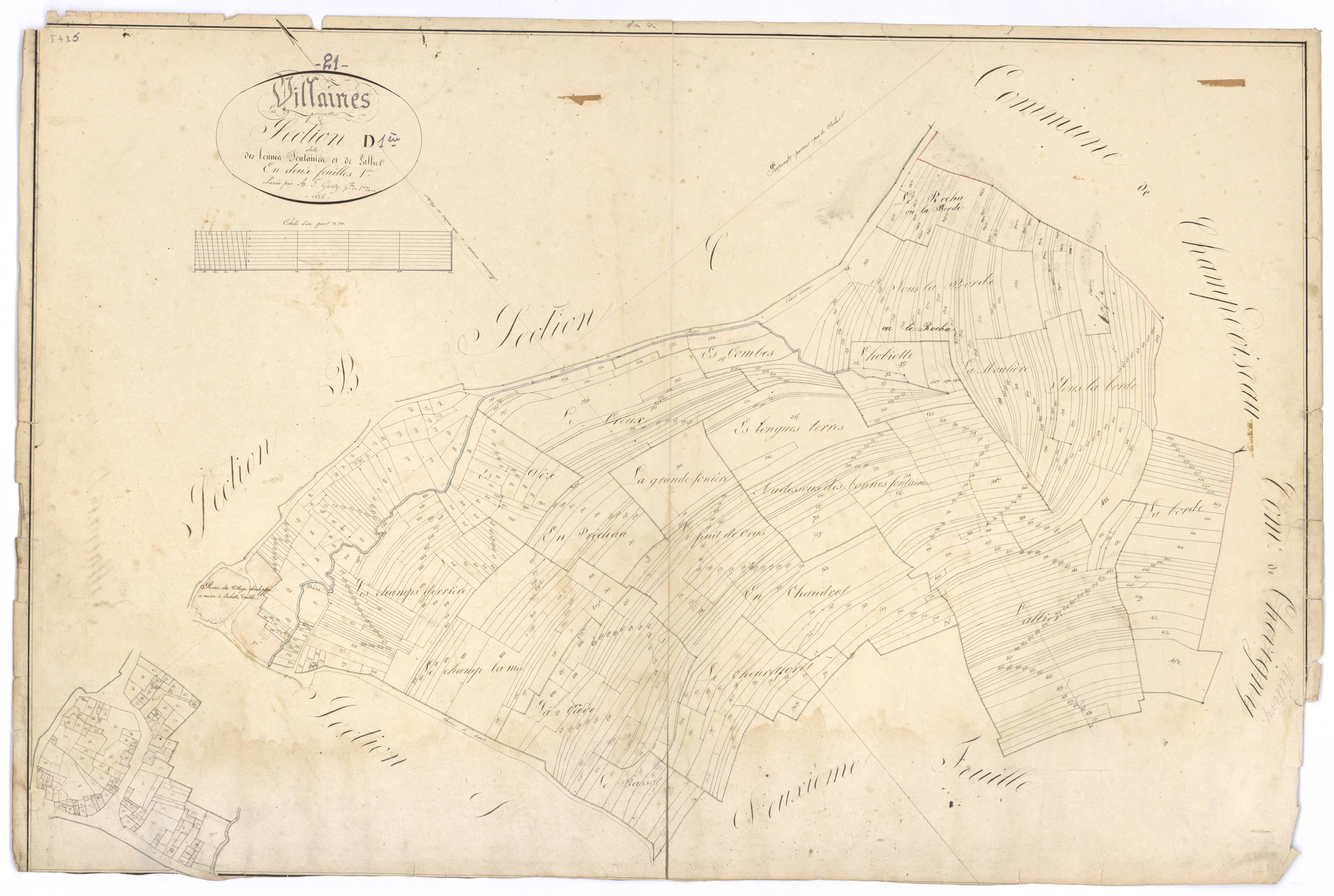 Villaines-les-Prévôtes - Section D1 - 3 P PLAN 686/7