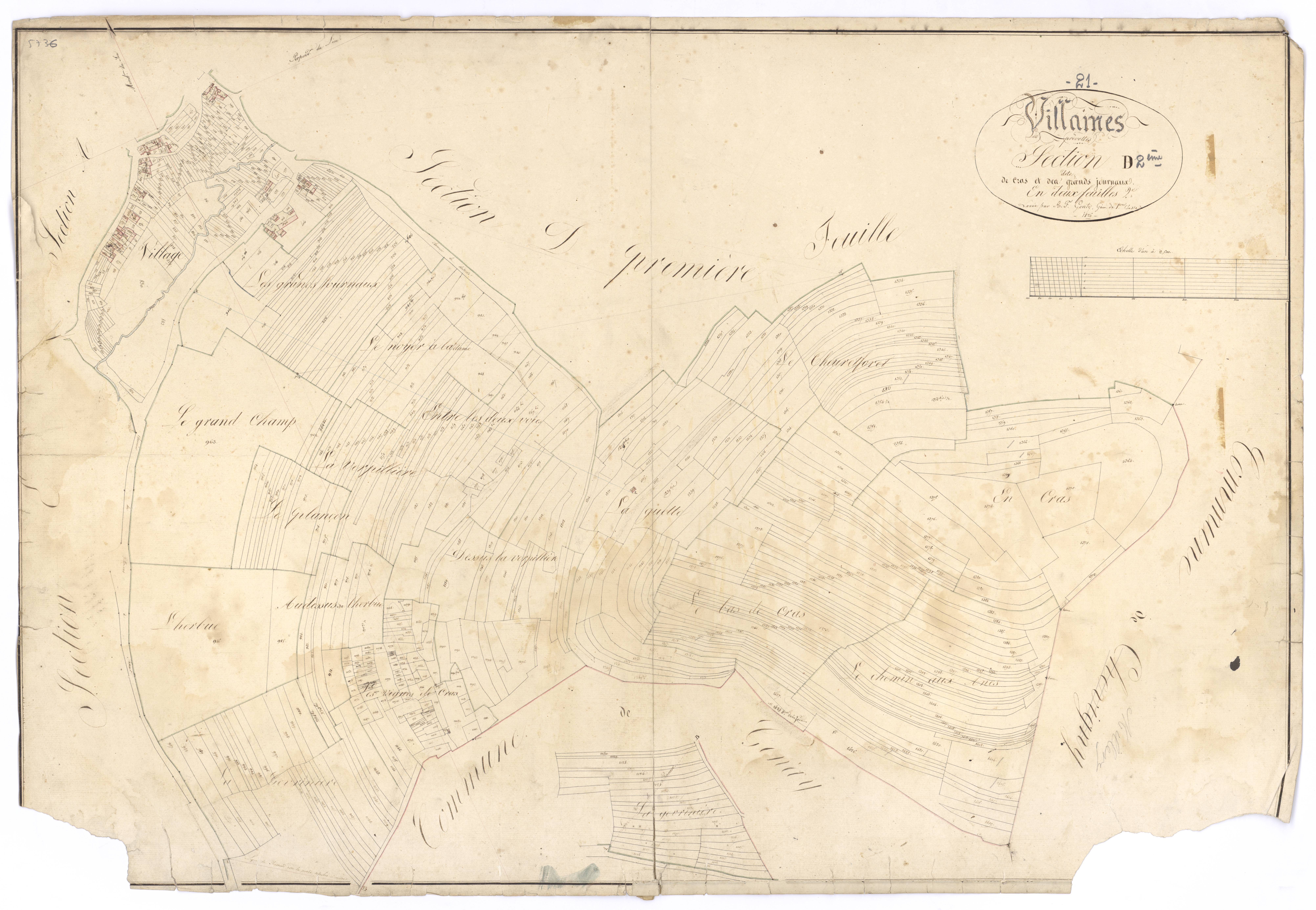 Villaines-les-Prévôtes - Section D2 - 3 P PLAN 686/8