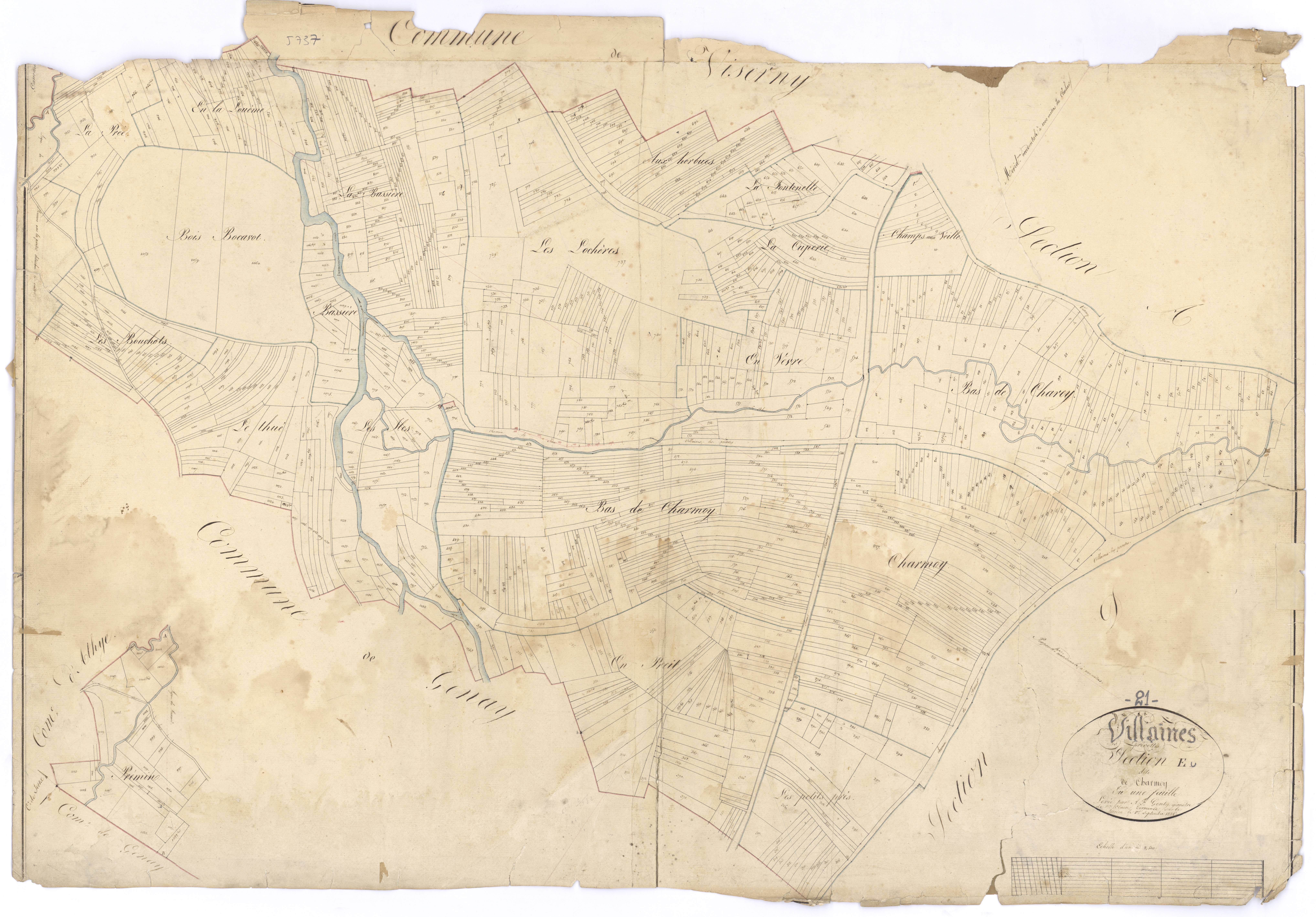 Villaines-les-Prévôtes - Section E - 3 P PLAN 686/9