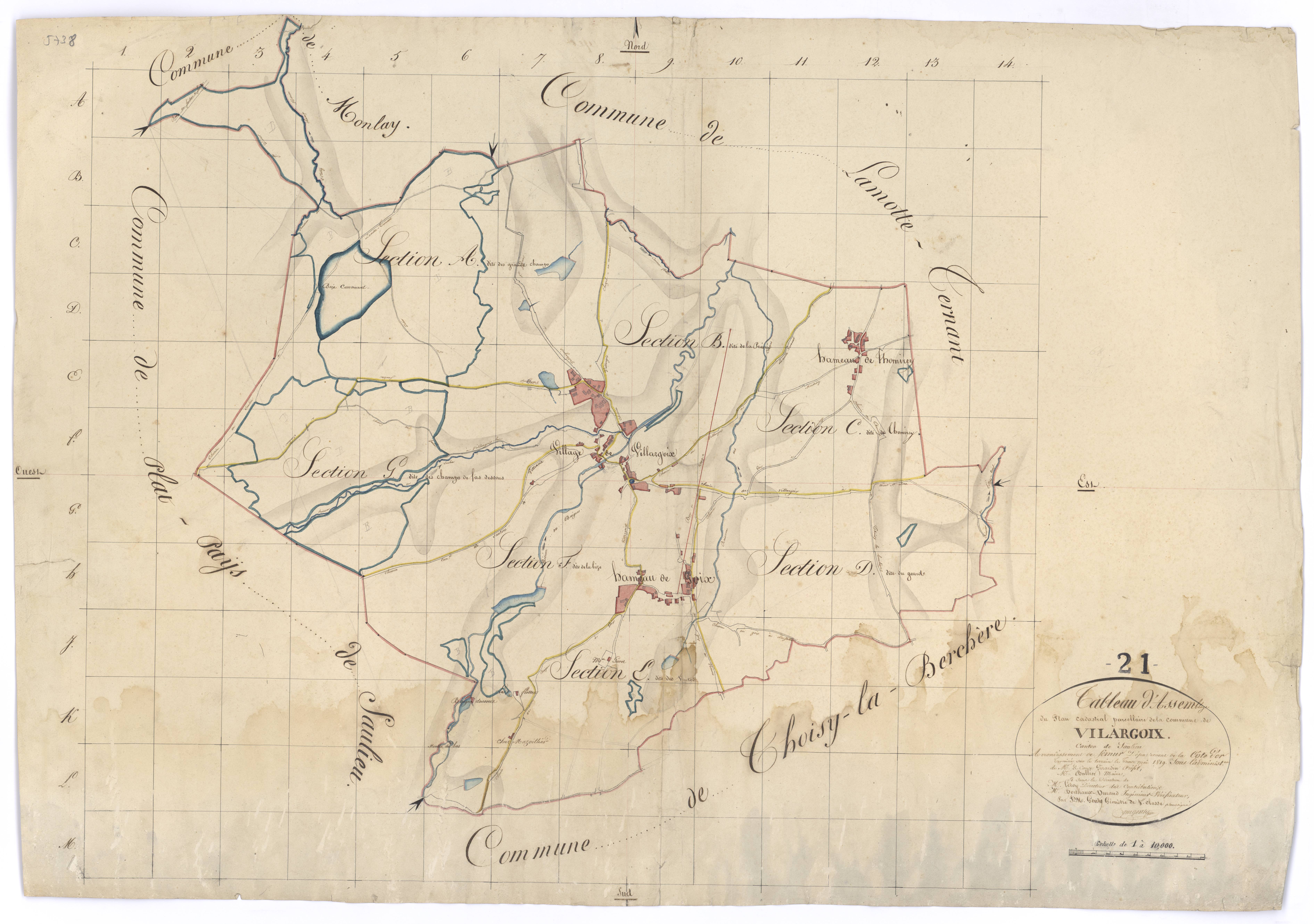 Villargoix - Tableau d'assemblage - 3 P PLAN 687/1