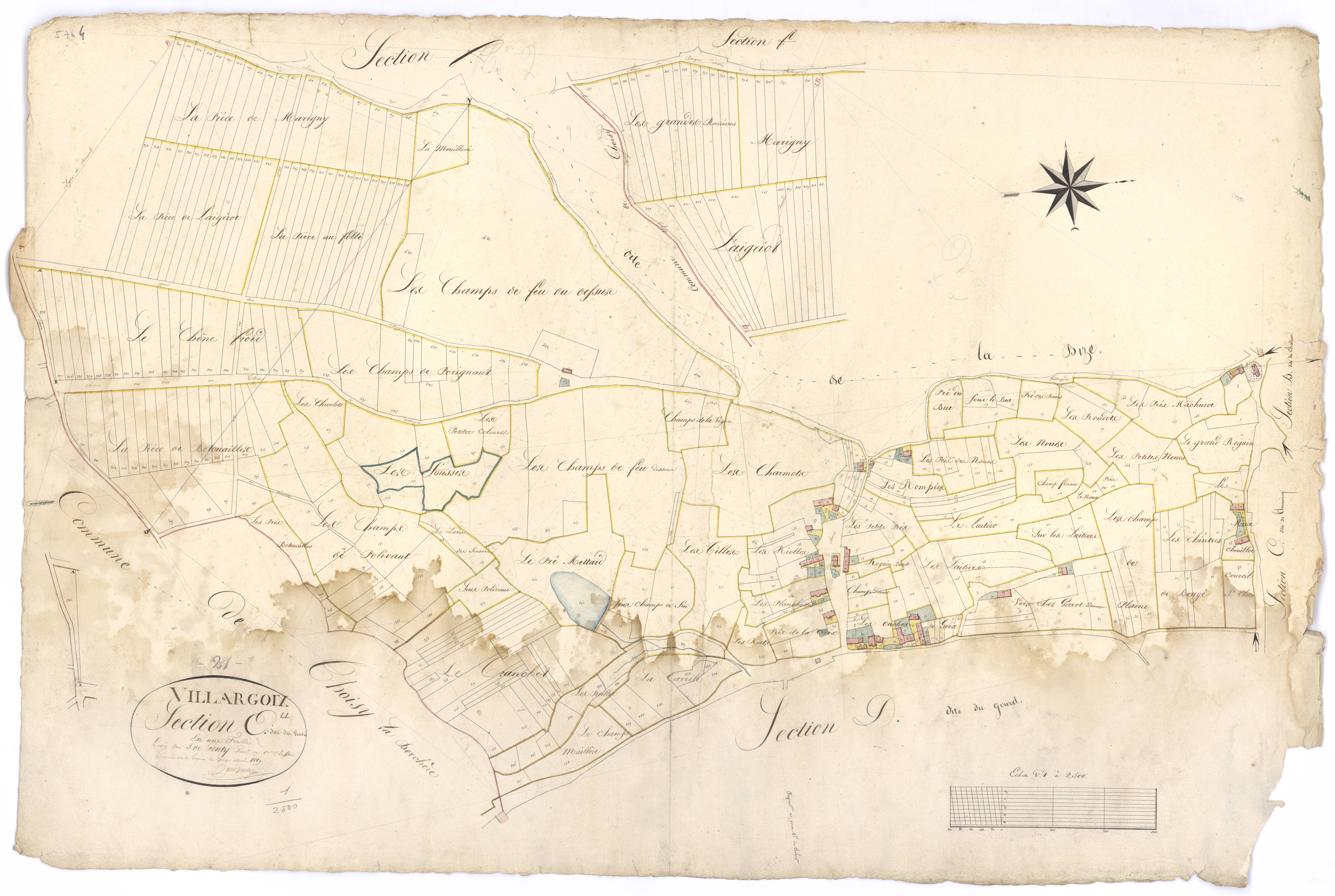 Villargoix - Section E - 3 P PLAN 687/7