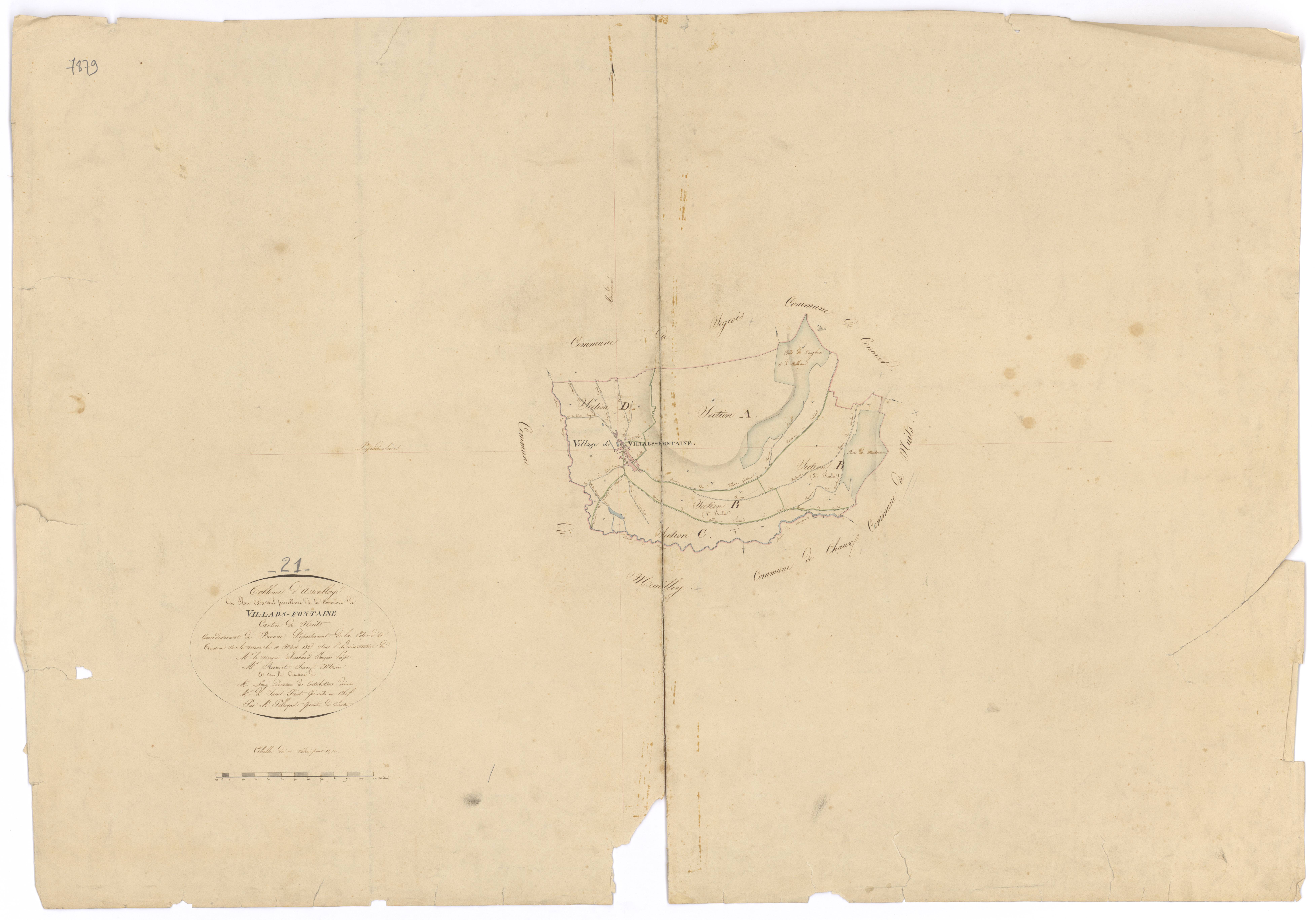 Villars-Fontaine - Tableau d'assemblage - 3 P PLAN 689/1