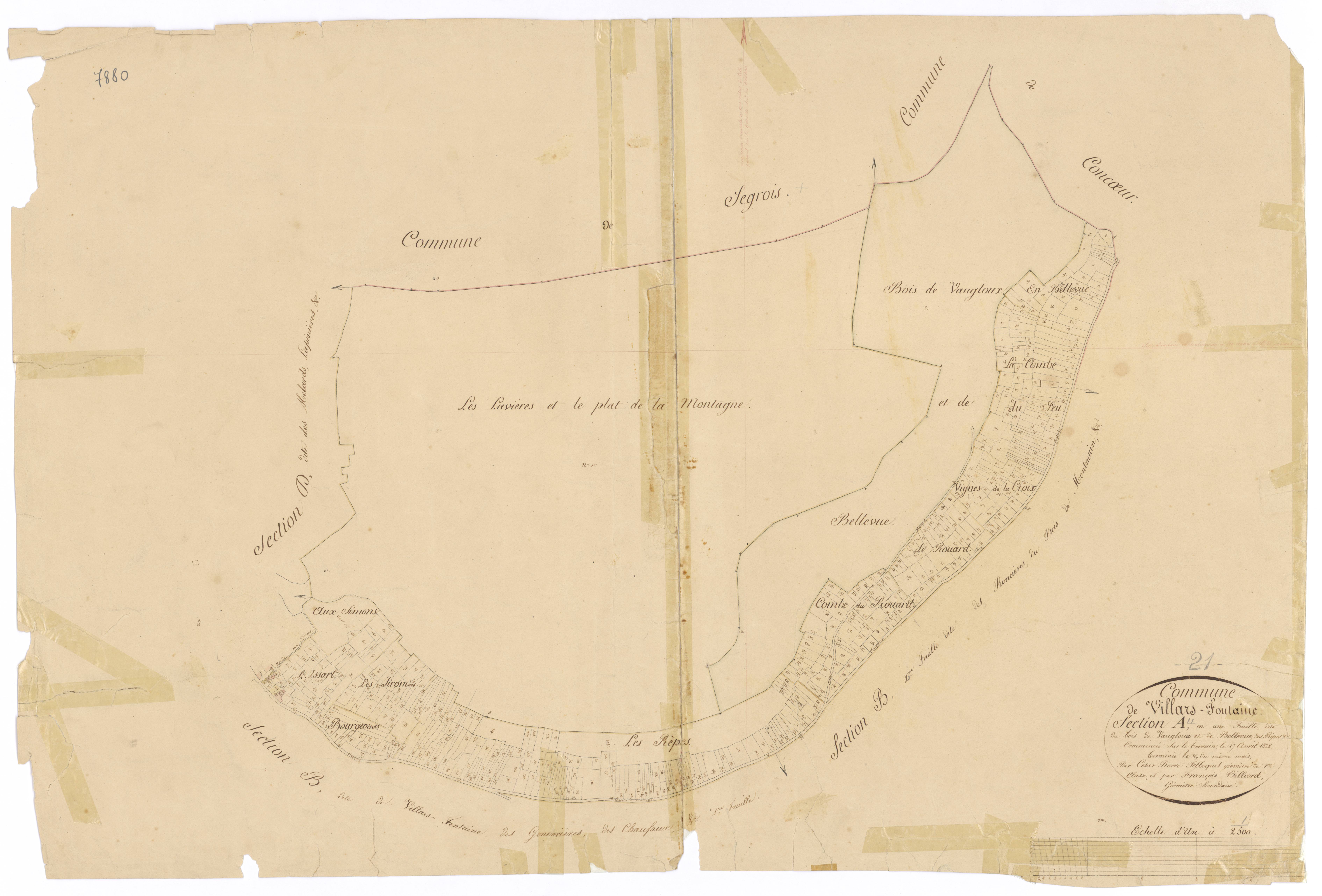 Villars-Fontaine - Section A - 3 P PLAN 689/2