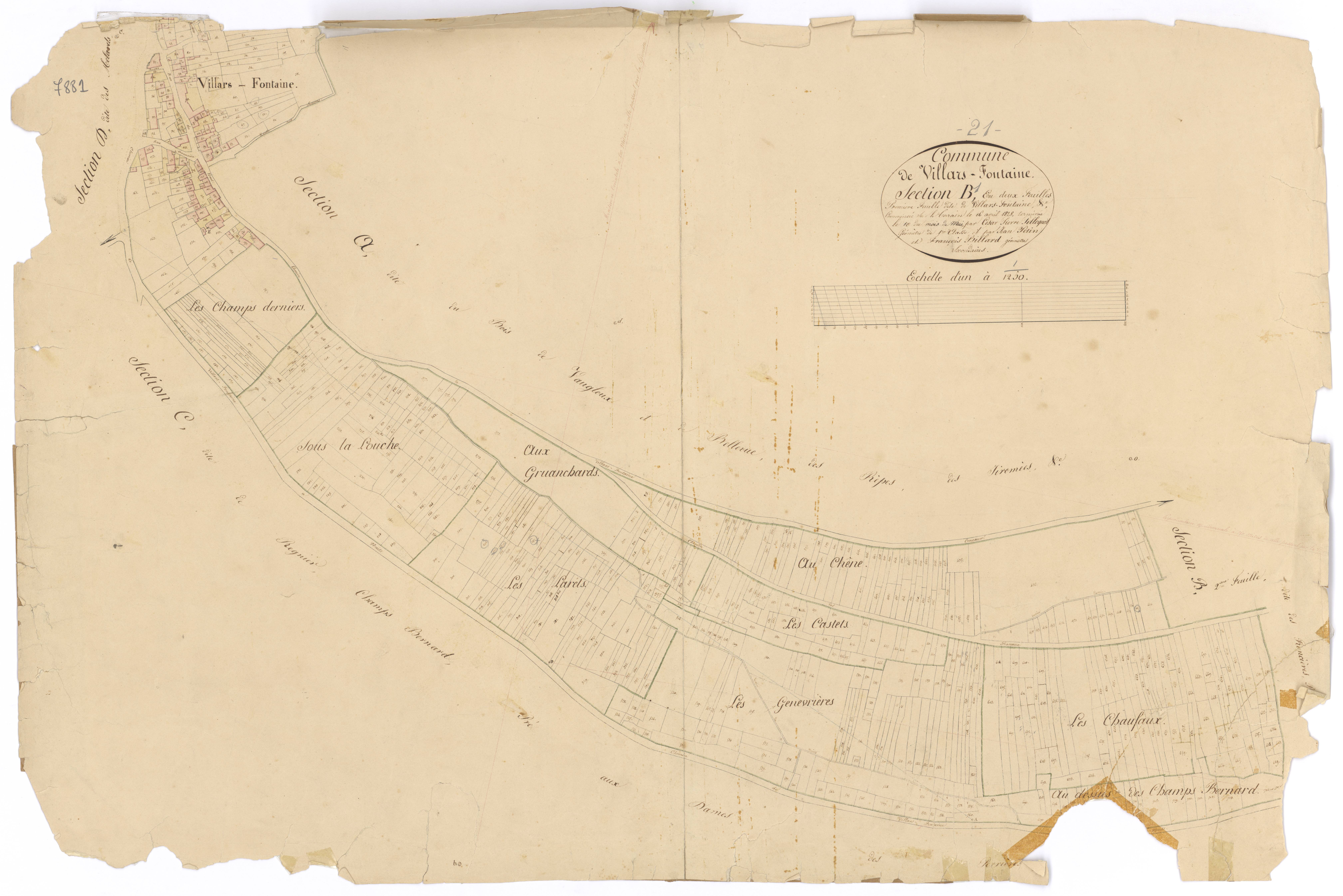 Villars-Fontaine - Section B1 - 3 P PLAN 689/3