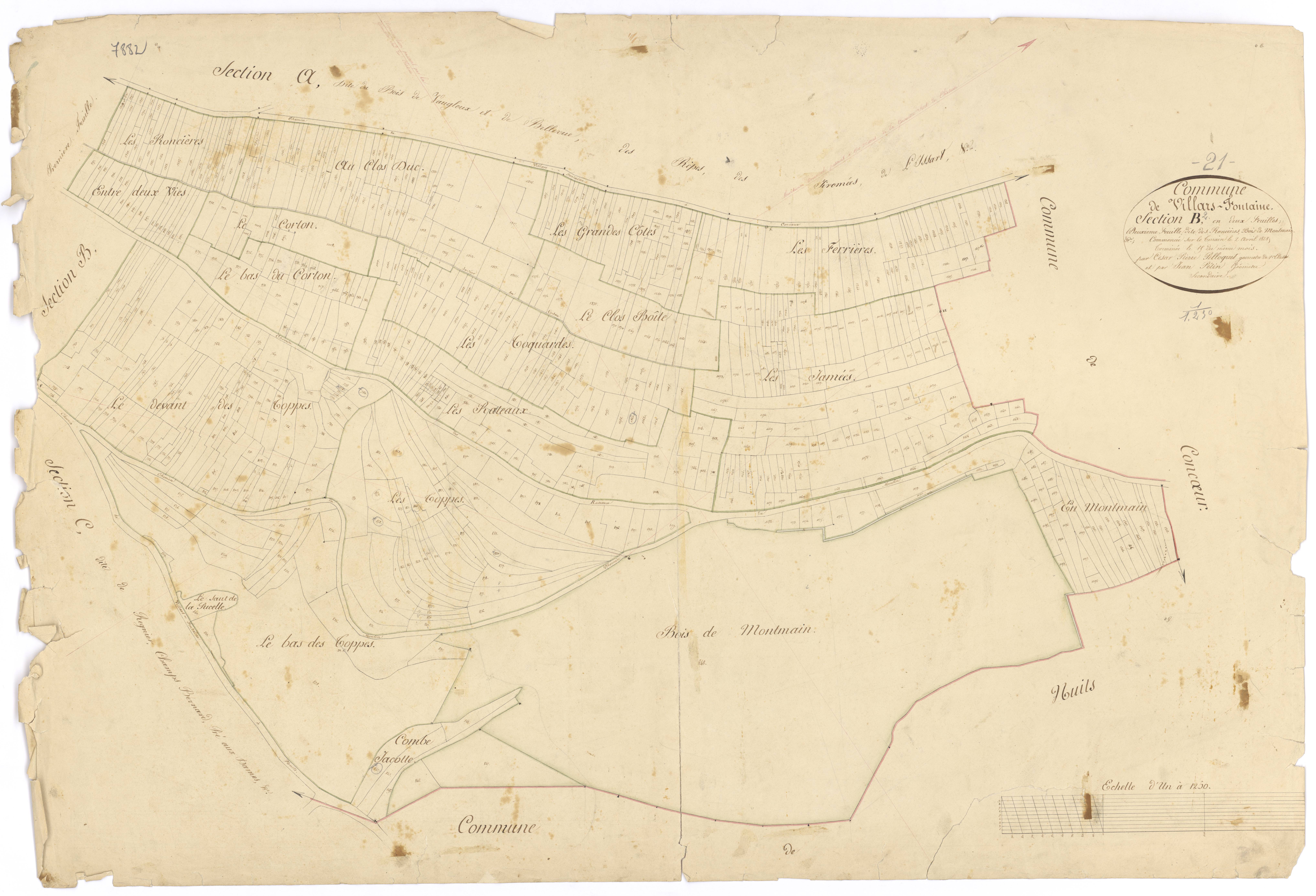 Villars-Fontaine - Section B2 - 3 P PLAN 689/4