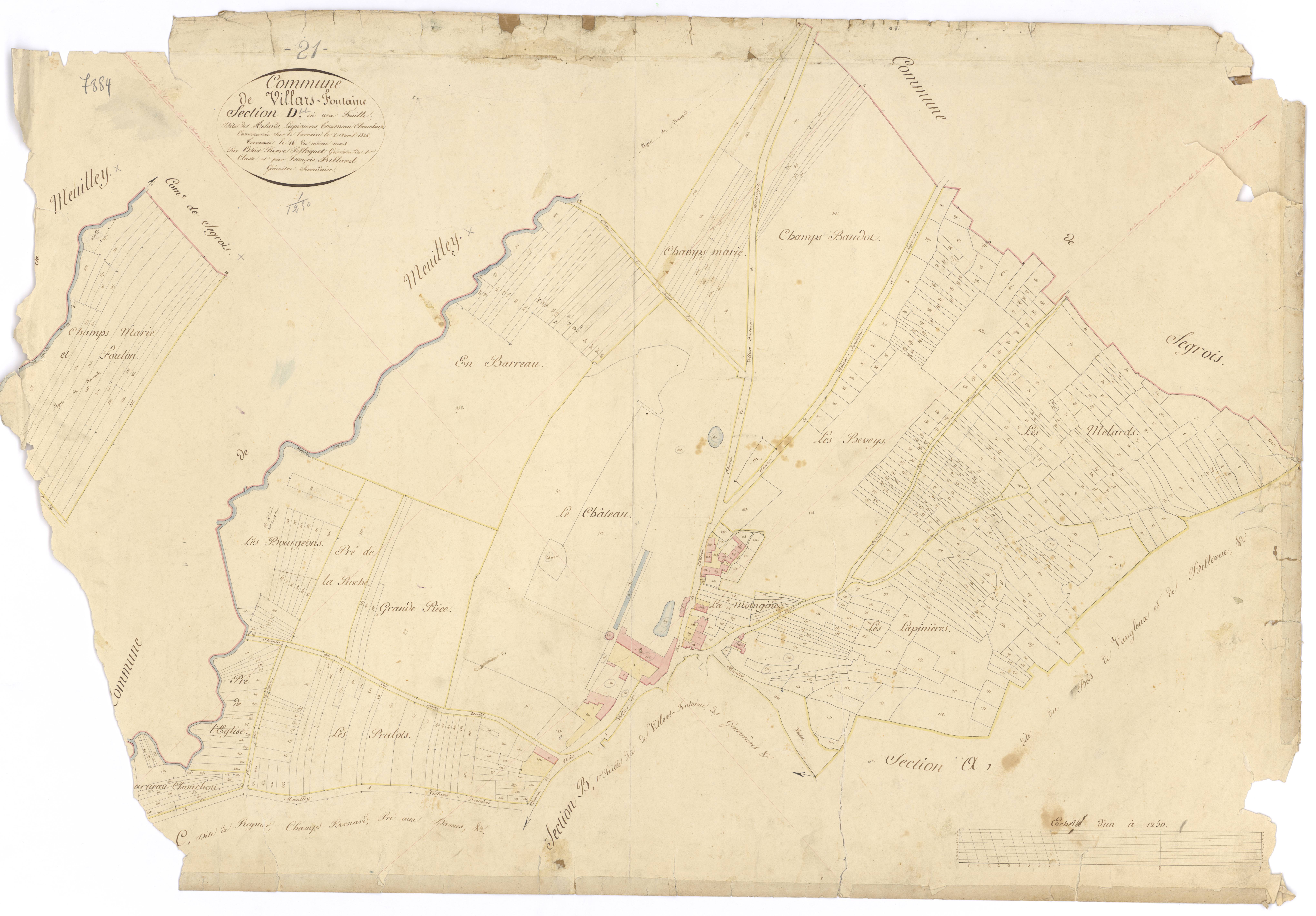 Villars-Fontaine - Section D - 3 P PLAN 689/6