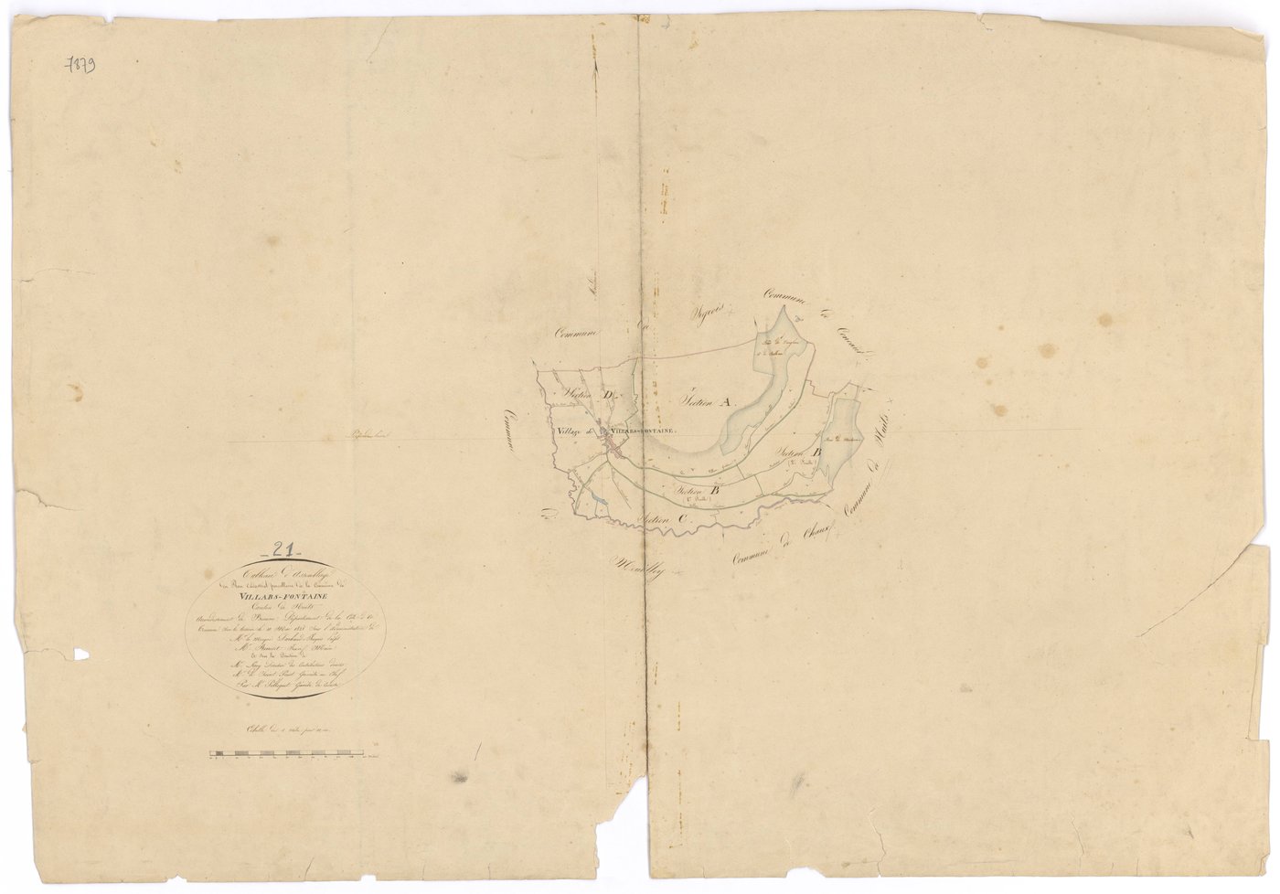 Villars-Fontaine - Tableau d'assemblage - 3 P PLAN 689/1