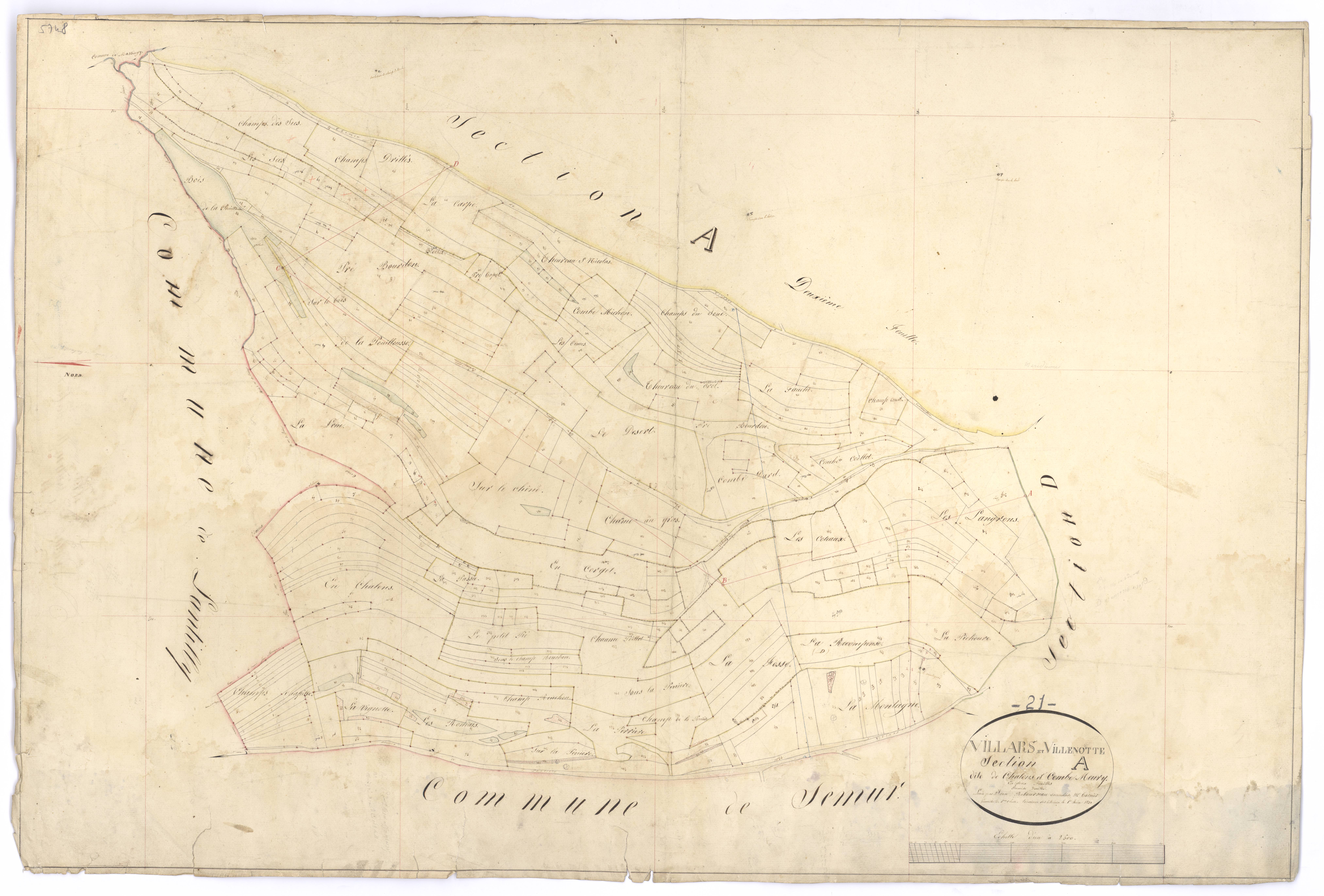 Villars-et-Villenotte - Section A1 - 3 P PLAN 688/2
