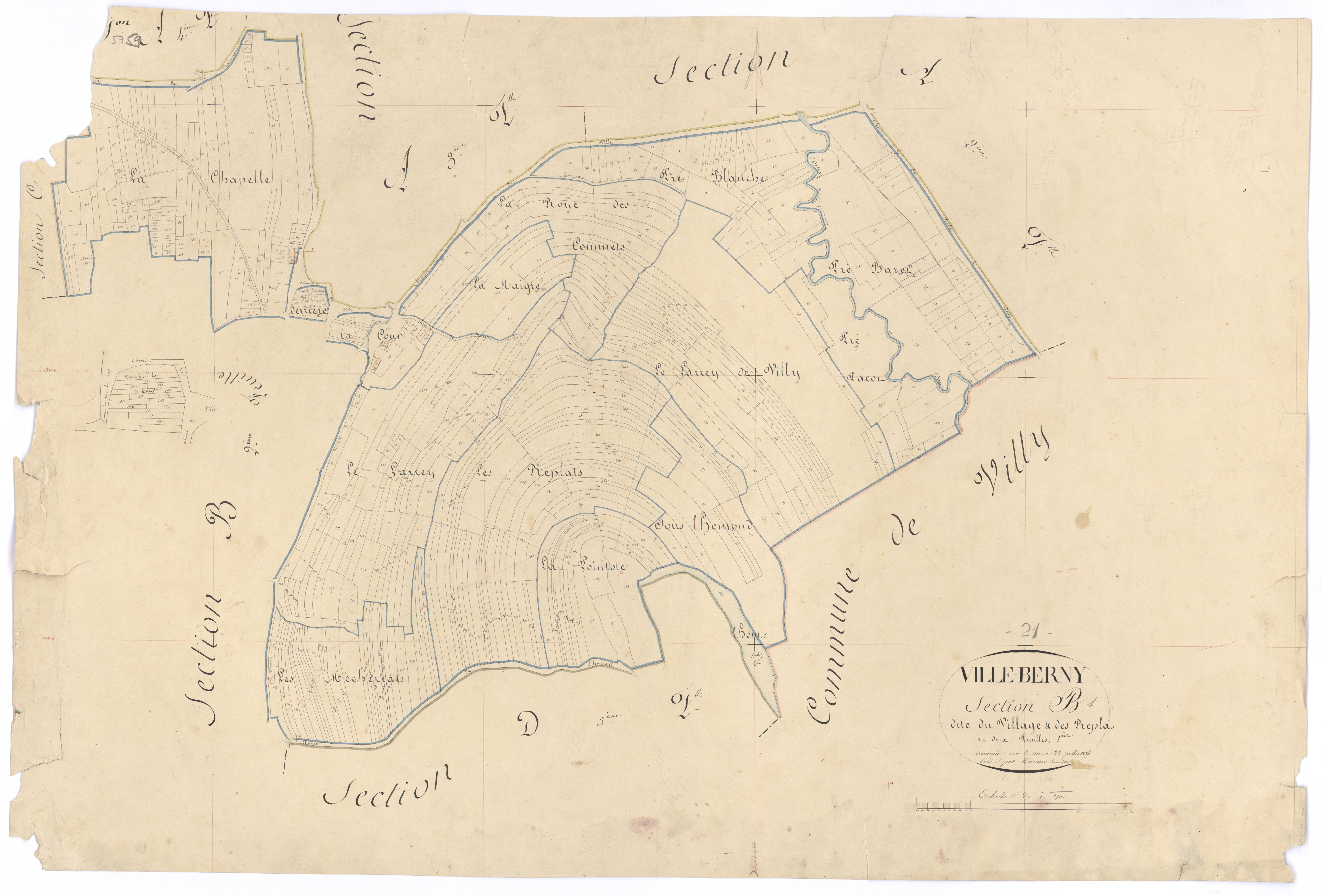 Villeberny - Section B1 - 3 P PLAN 690/7