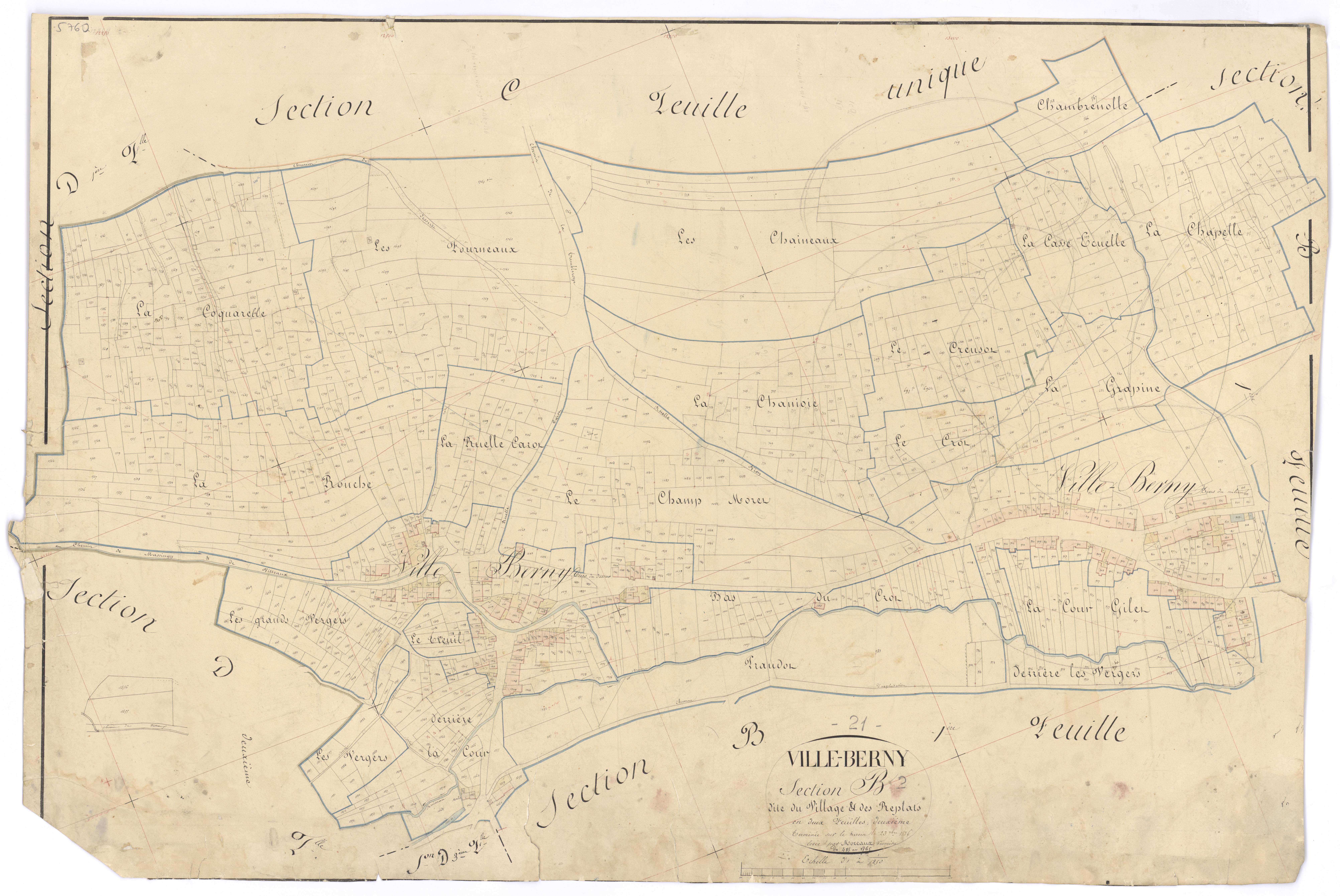 Villeberny - Section B2 - 3 P PLAN 690/8