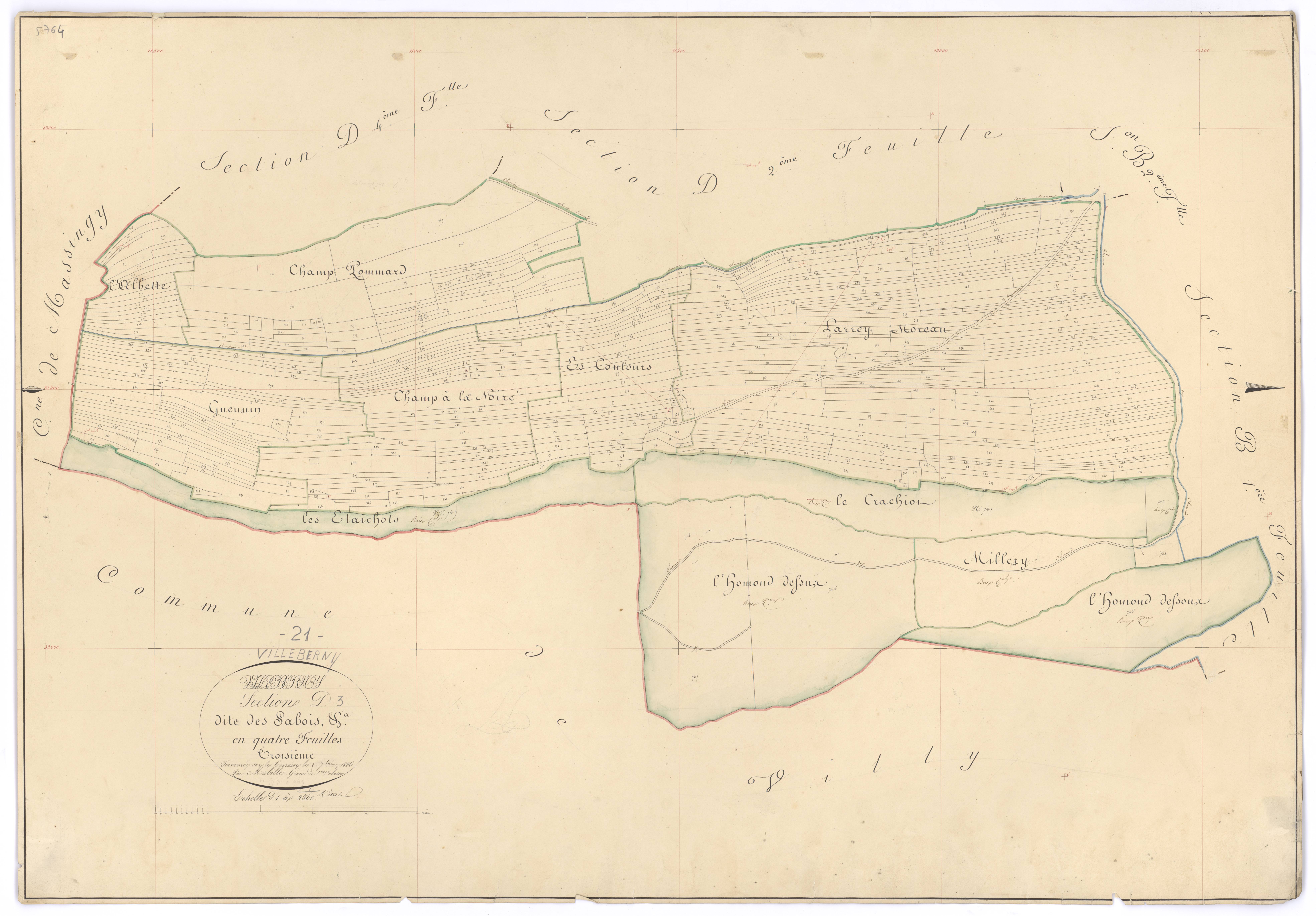 Villeberny - Section D3 - 3 P PLAN 690/12