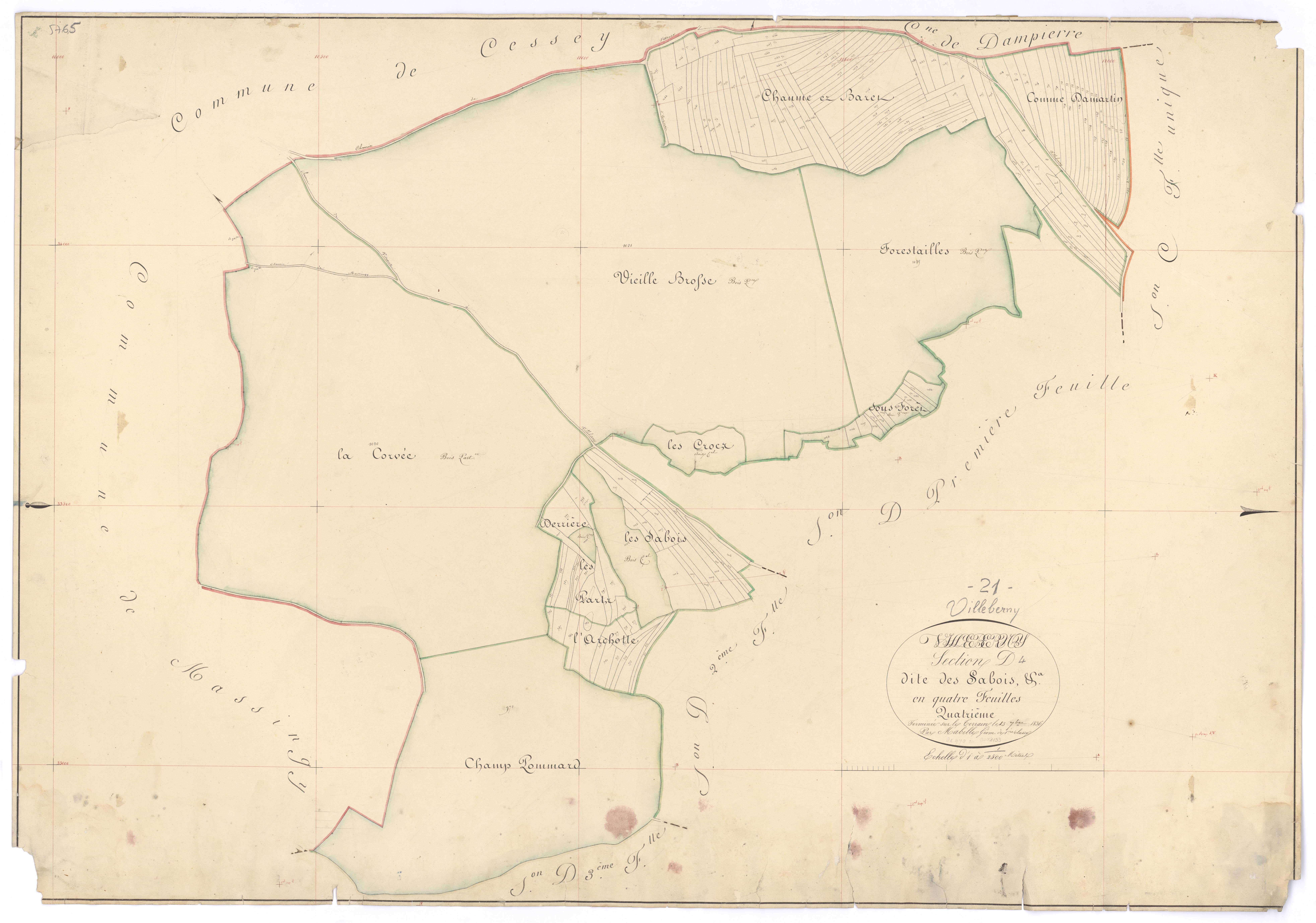 Villeberny - Section D4 - 3 P PLAN 690/13