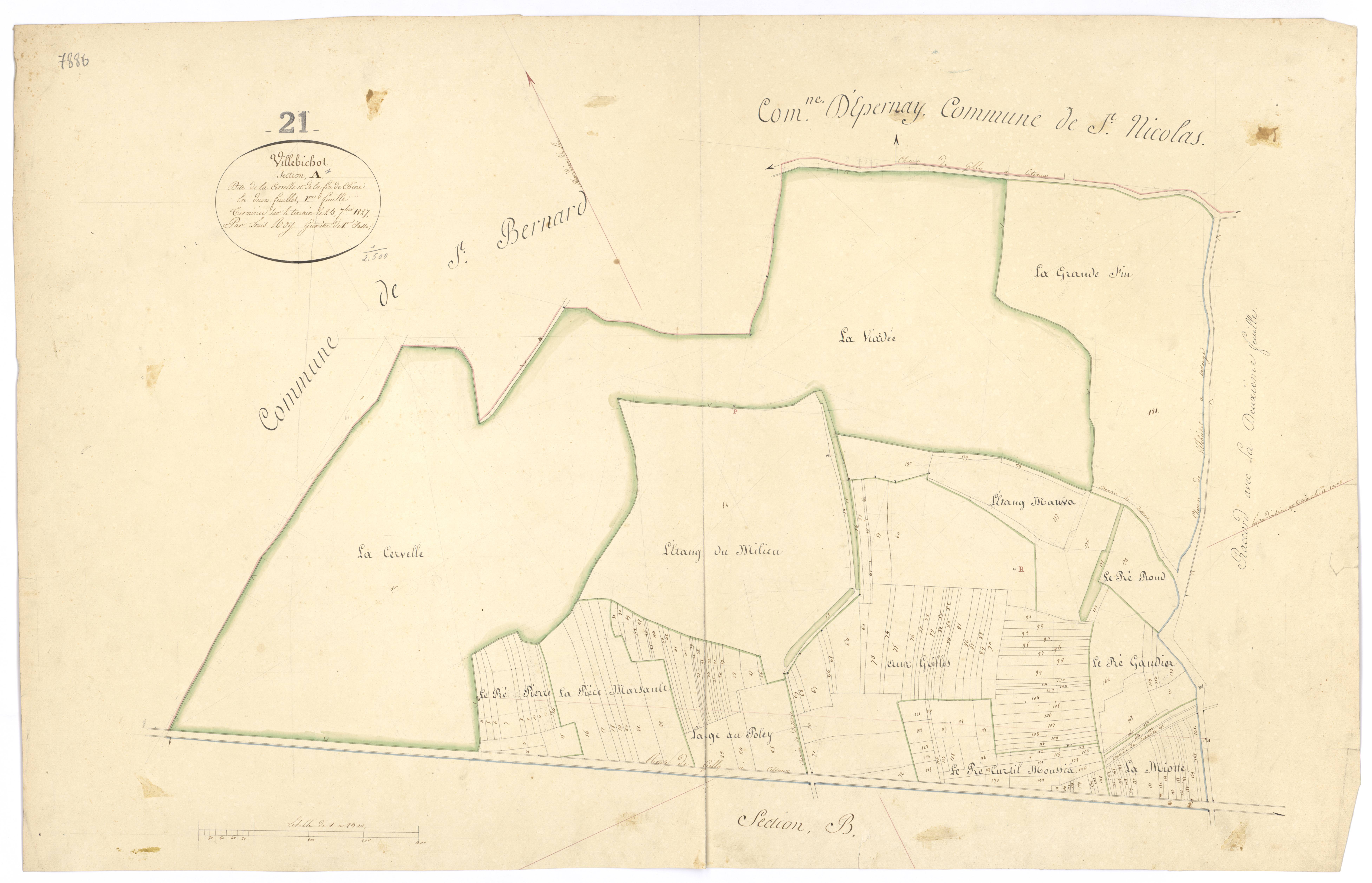 Villebichot - Section A1 - 3 P PLAN 691/2
