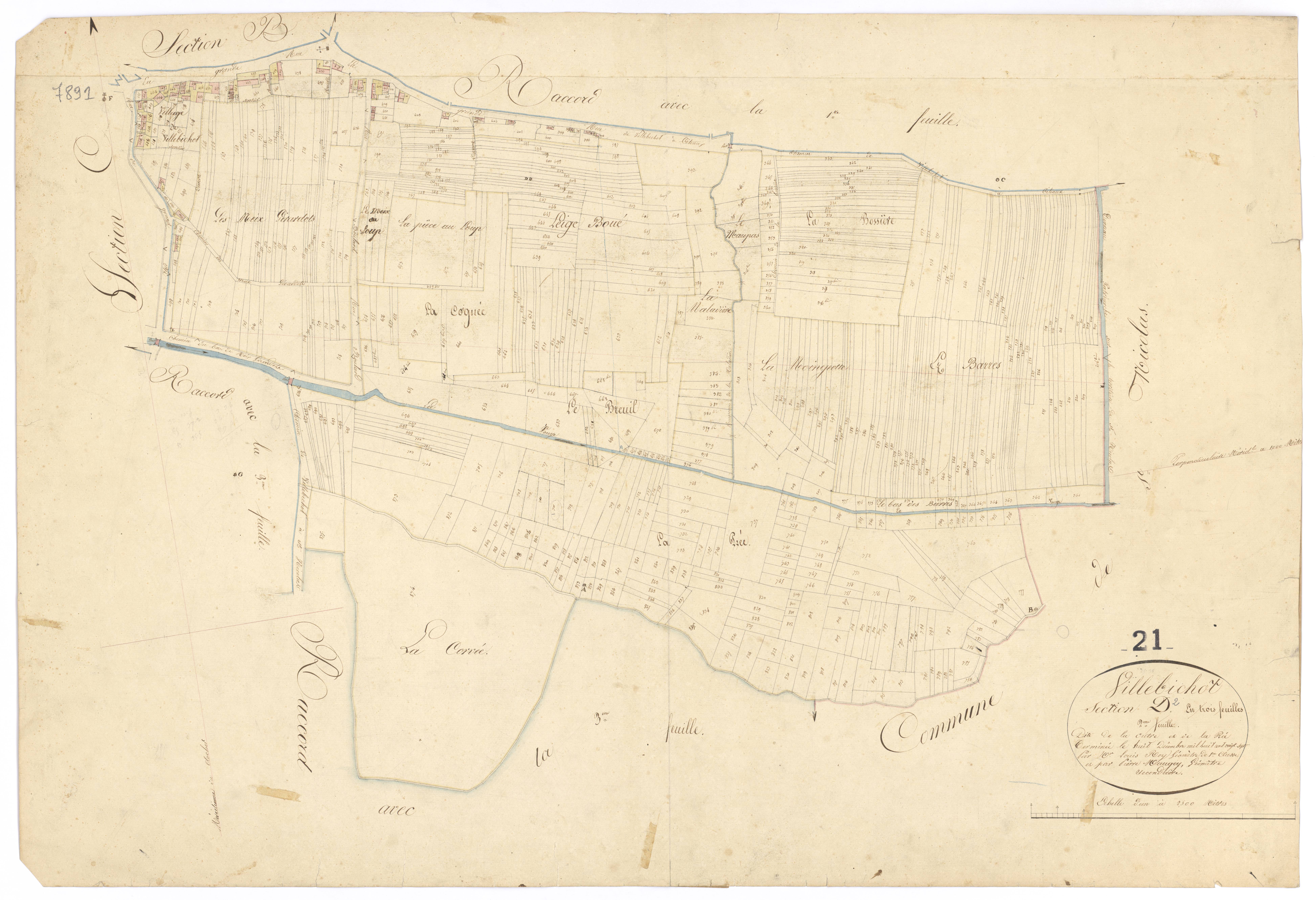 Villebichot - Section D2 - 3 P PLAN 691/7