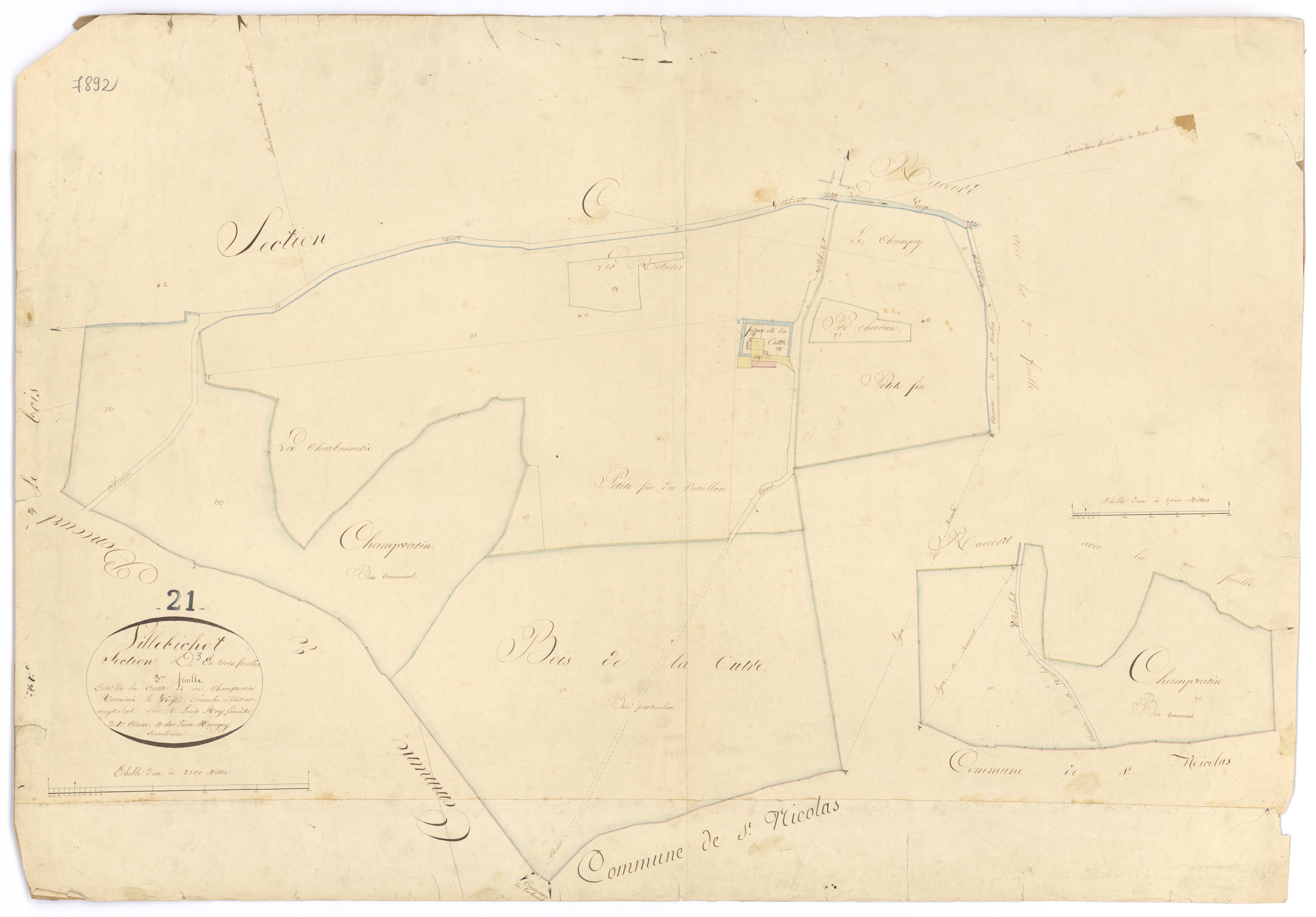 Villebichot - Section D3 - 3 P PLAN 691/8