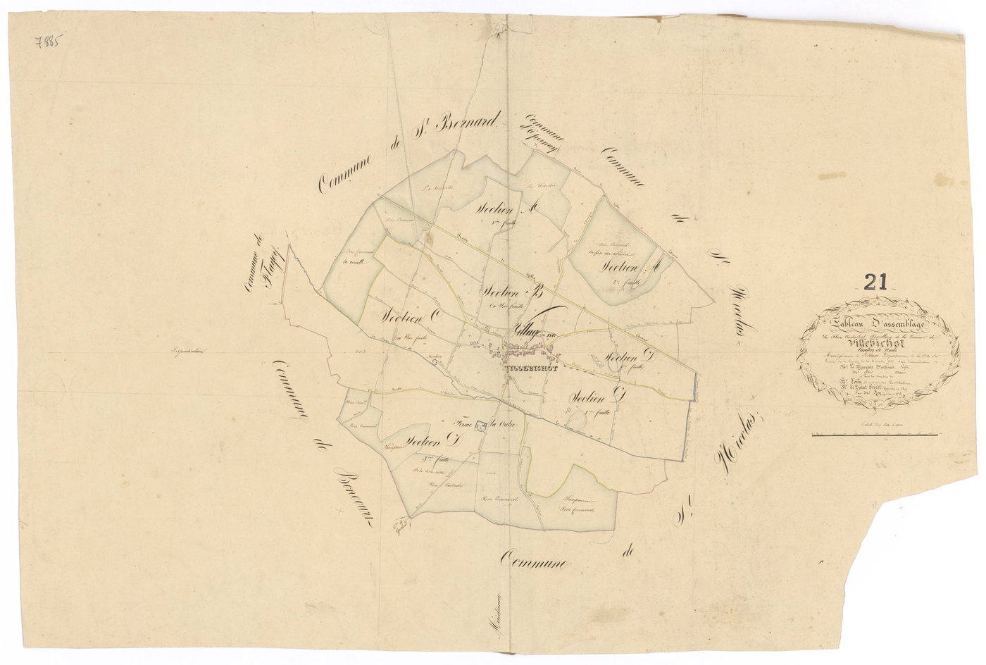 Villebichot - Tableau d'assemblage - 3 P PLAN 691/1