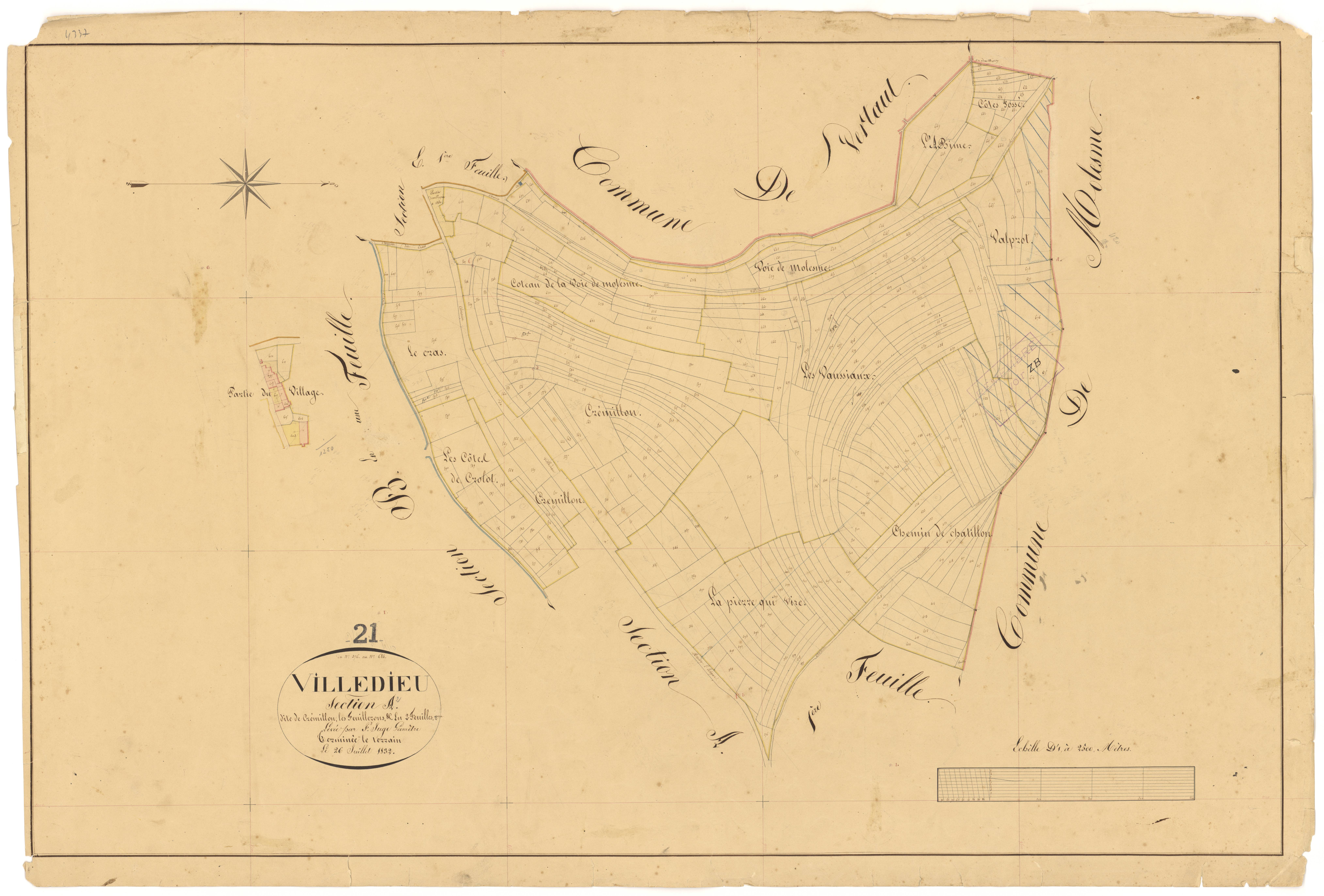 Villedieu - Section A2 - 3 P PLAN 693/3