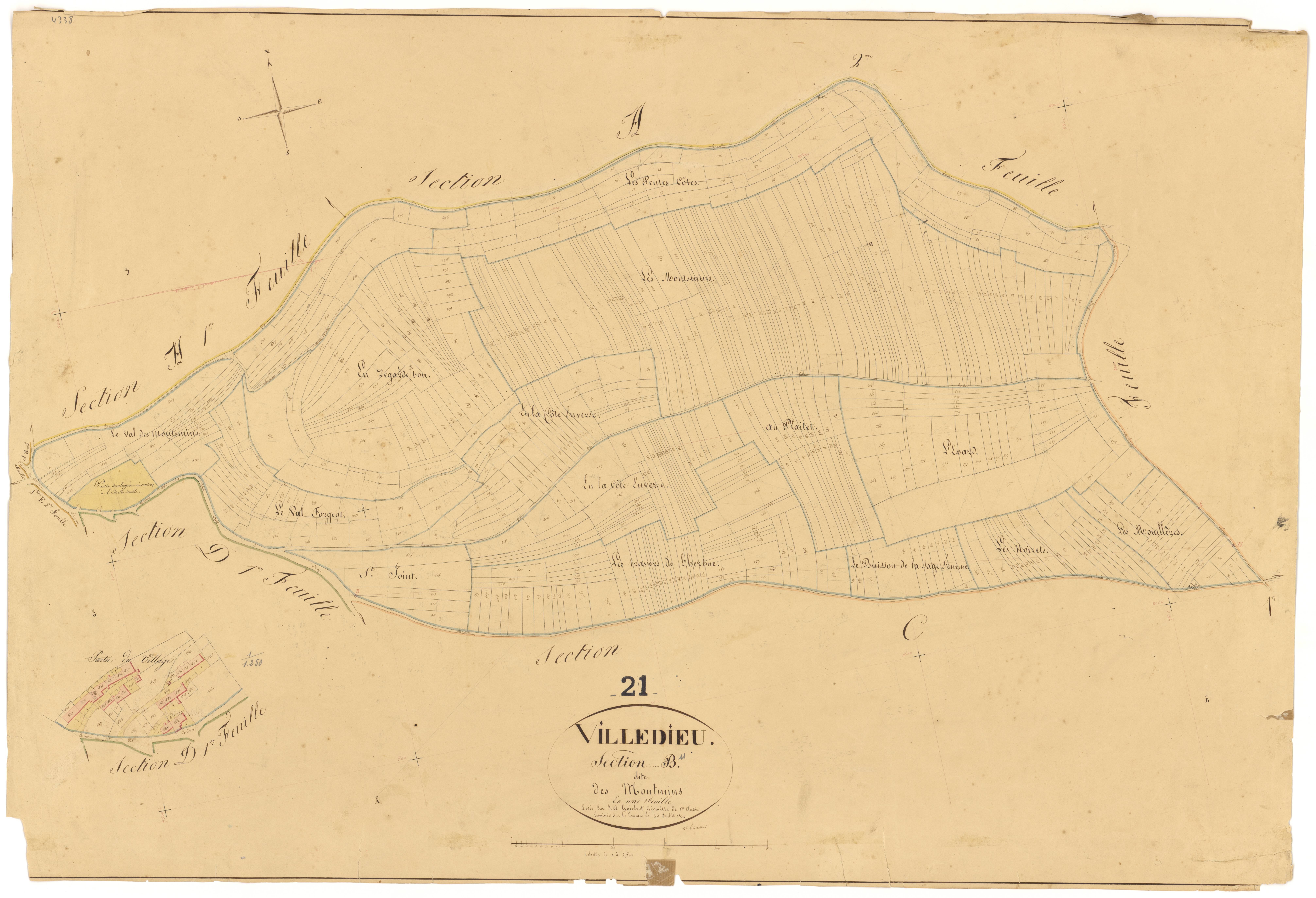 Villedieu - Section B - 3 P PLAN 693/4