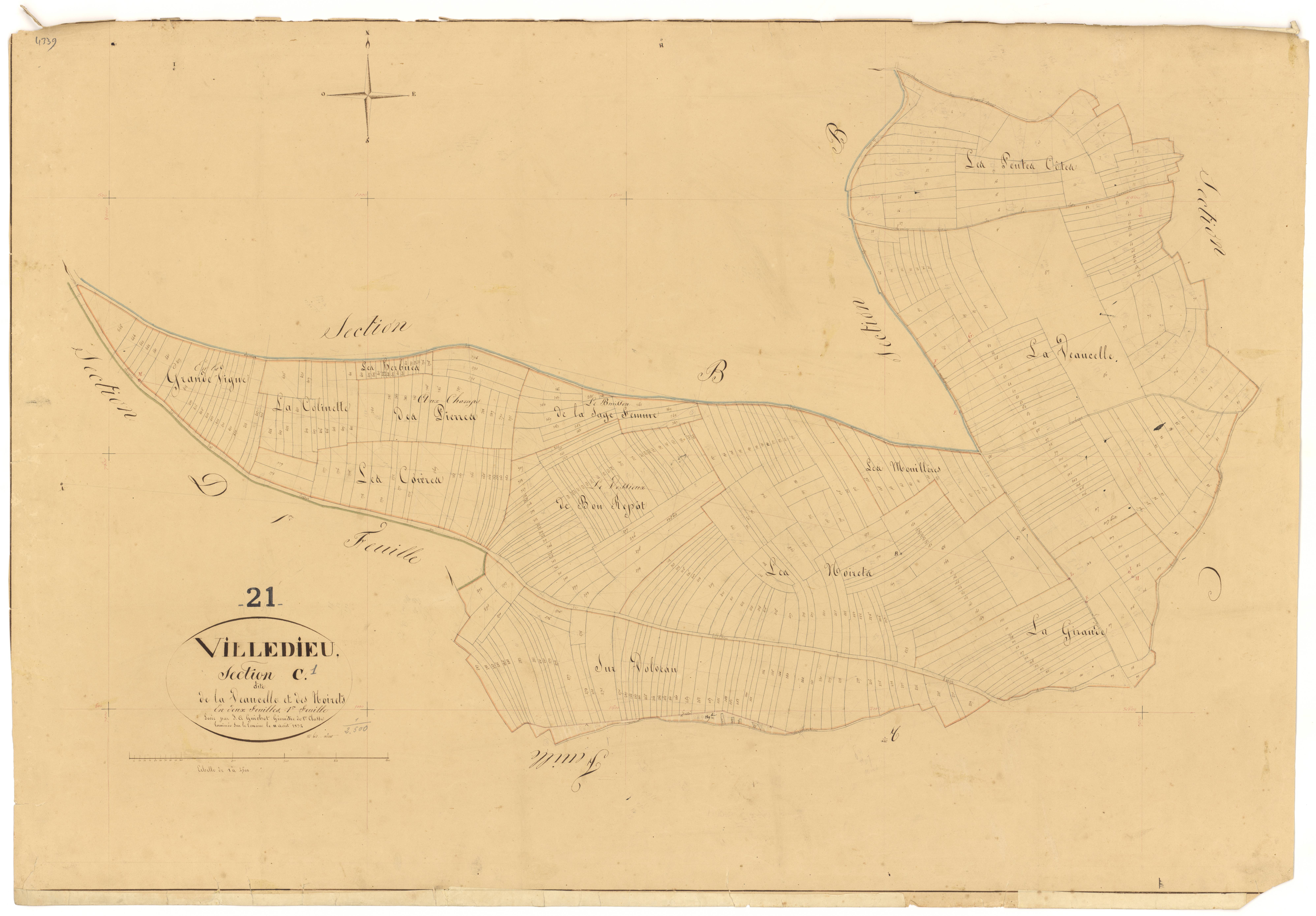 Villedieu - Section C1 - 3 P PLAN 693/5