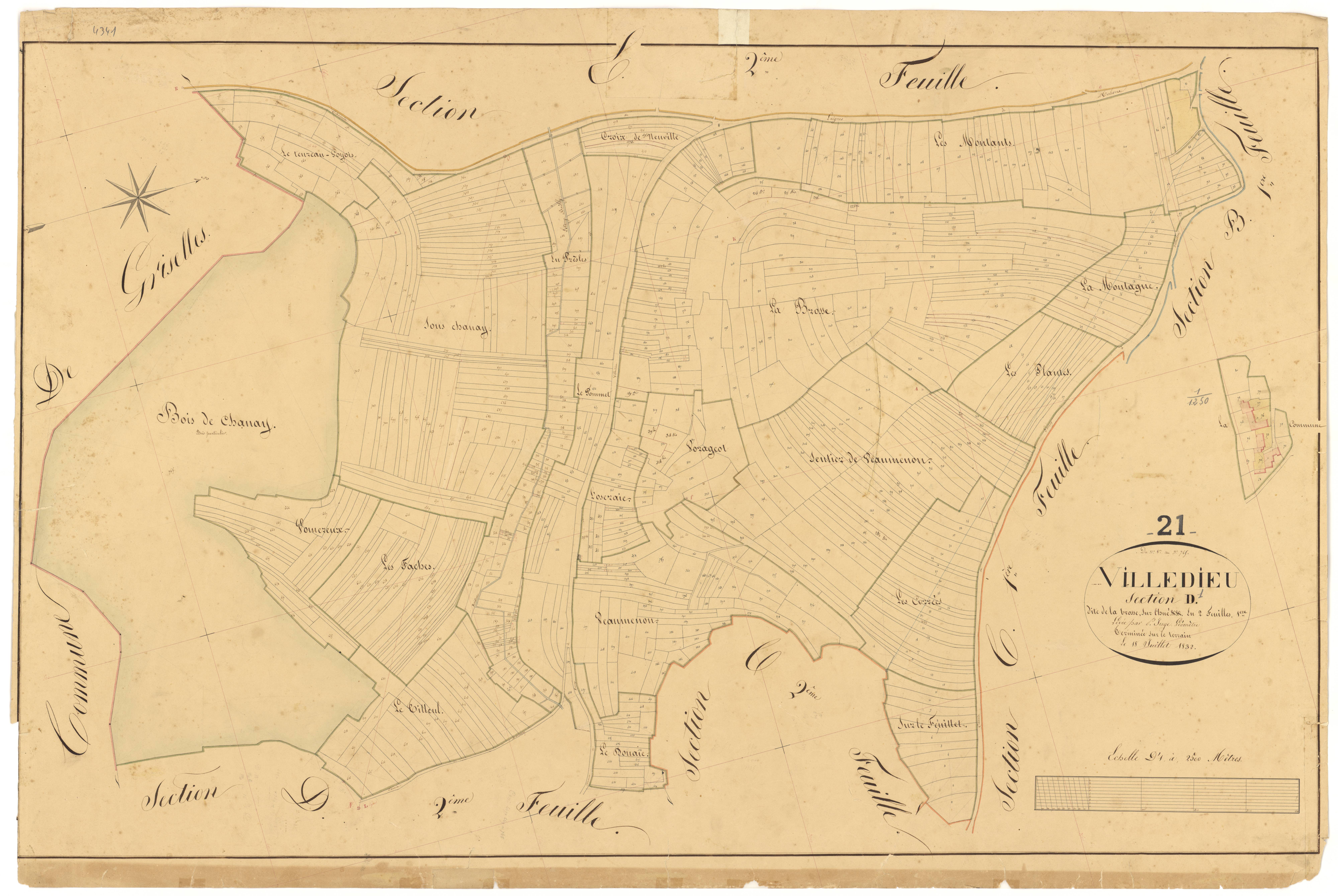Villedieu - Section D1 - 3 P PLAN 693/7