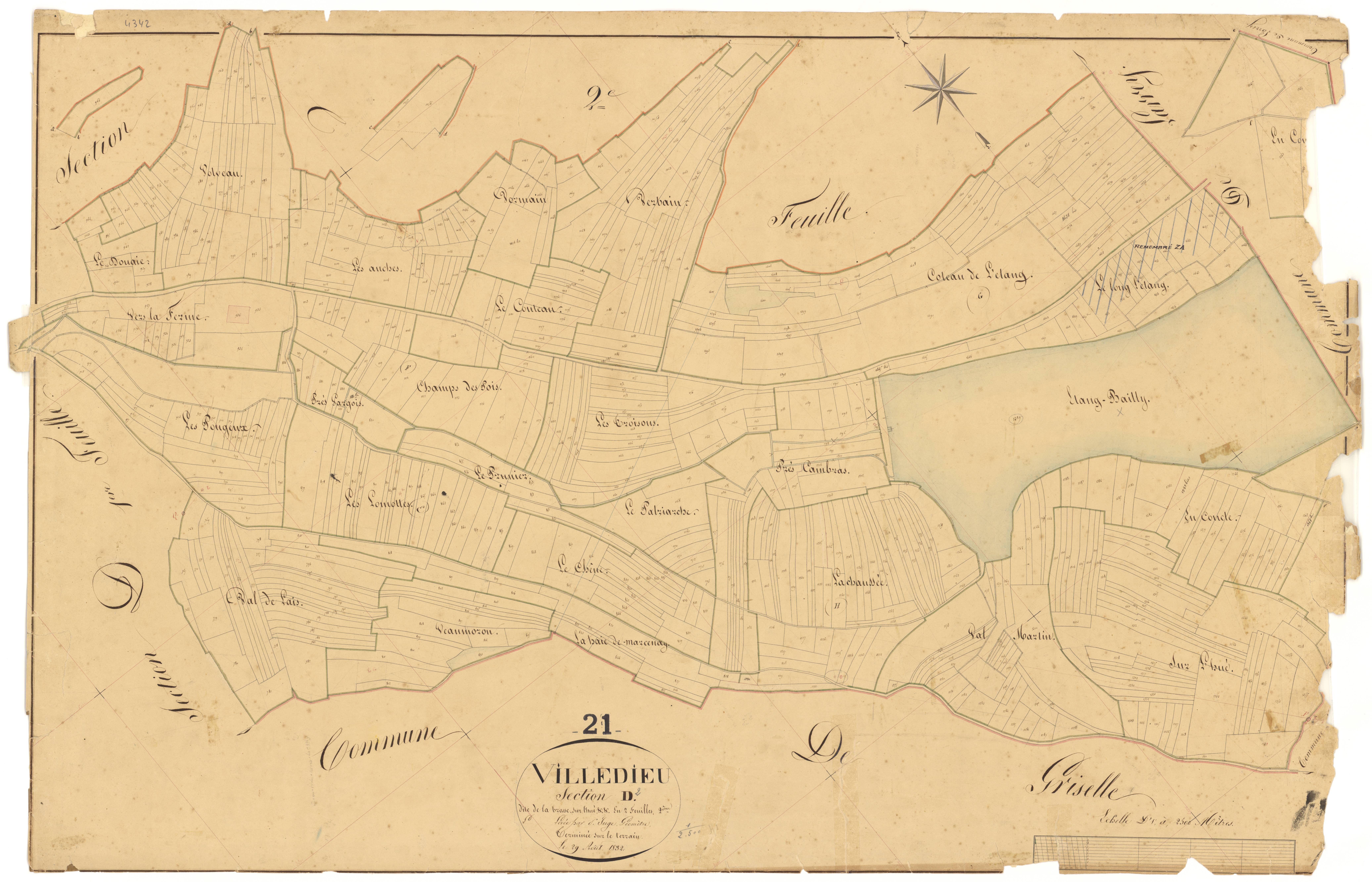 Villedieu - Section D2 - 3 P PLAN 693/8