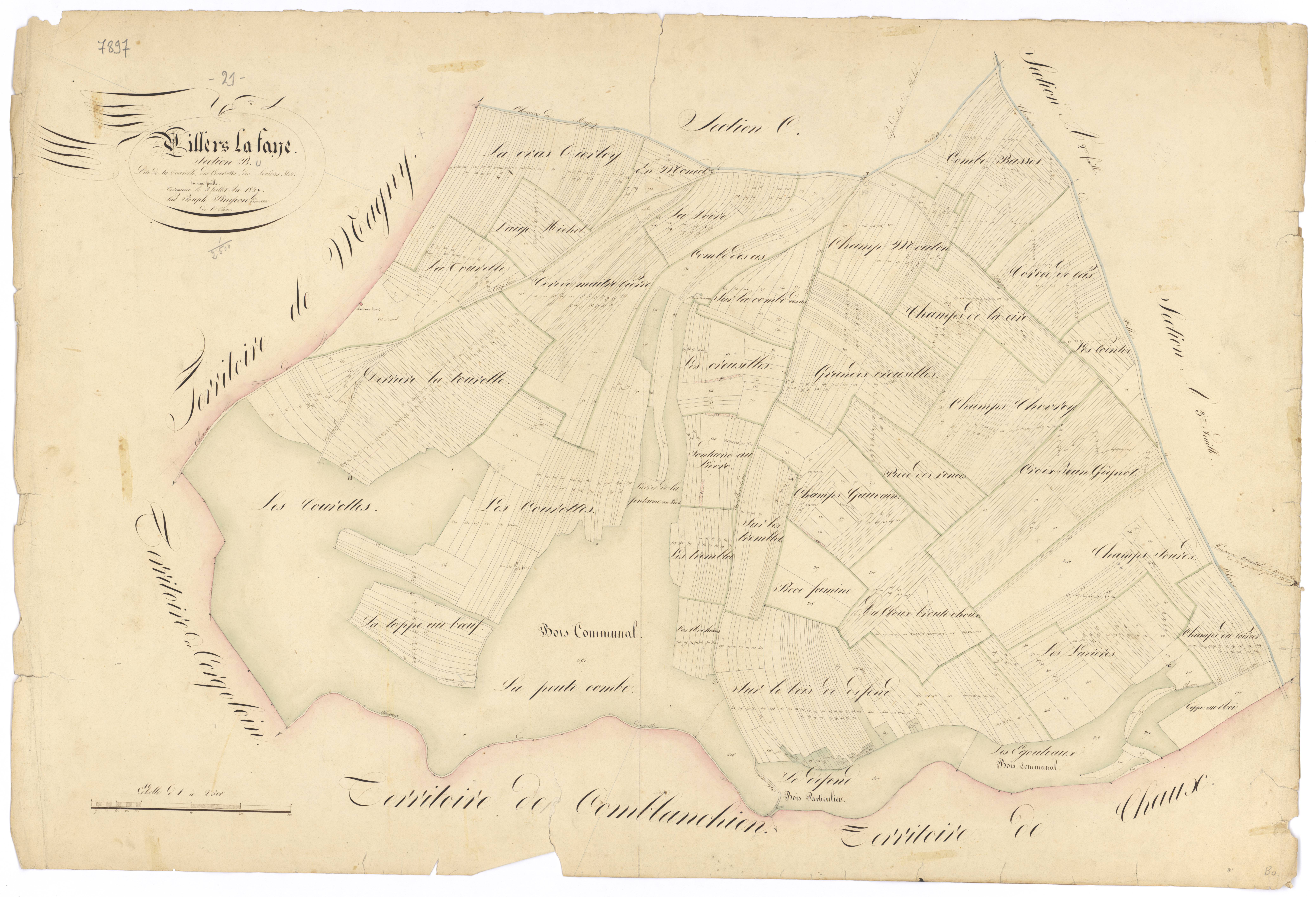 Villers-la-Faye - Section B - 3 P PLAN 698/5