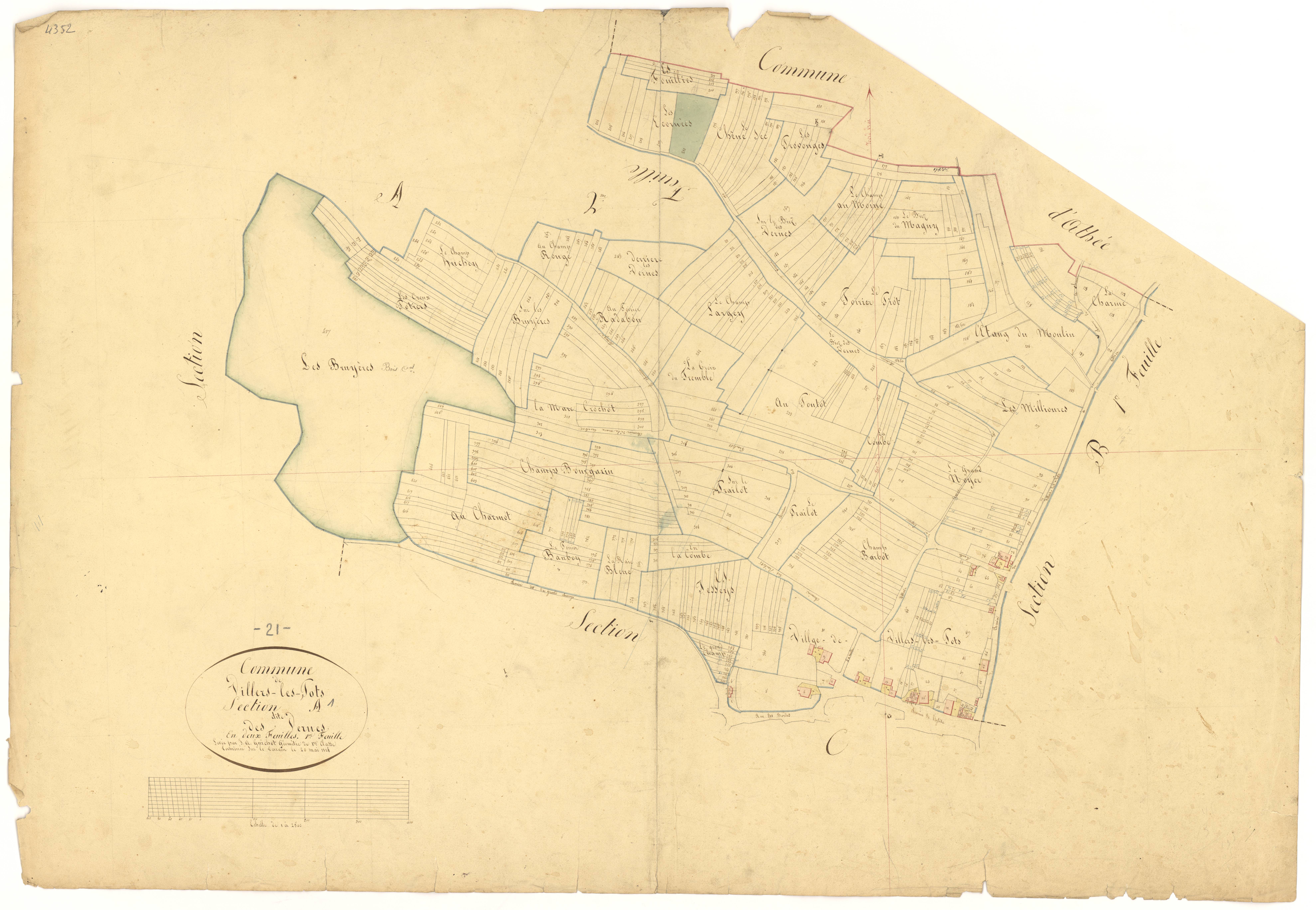 Villers-les-Pots - Section A1 - 3 P PLAN 699/2
