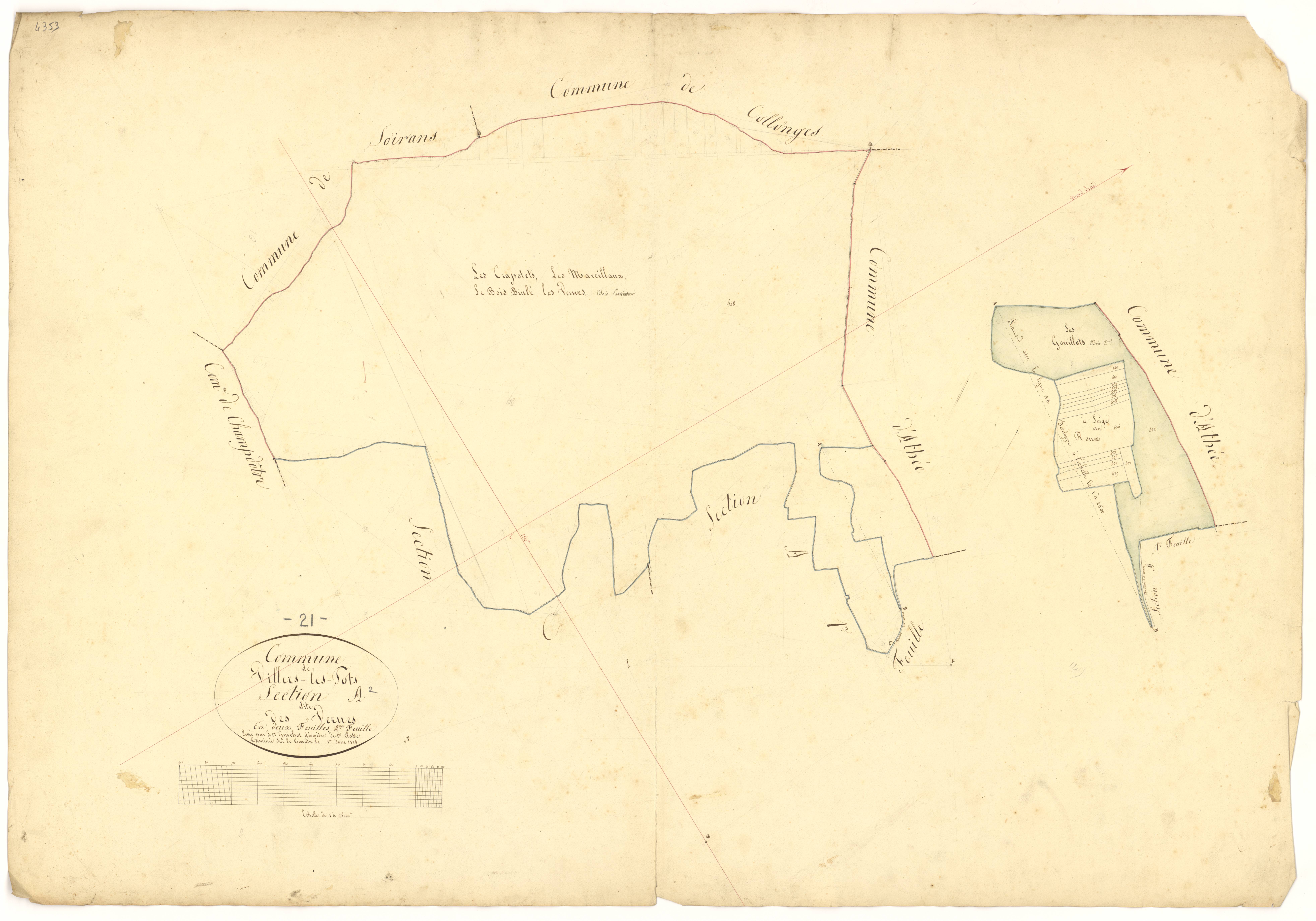 Villers-les-Pots - Section A2 - 3 P PLAN 699/3