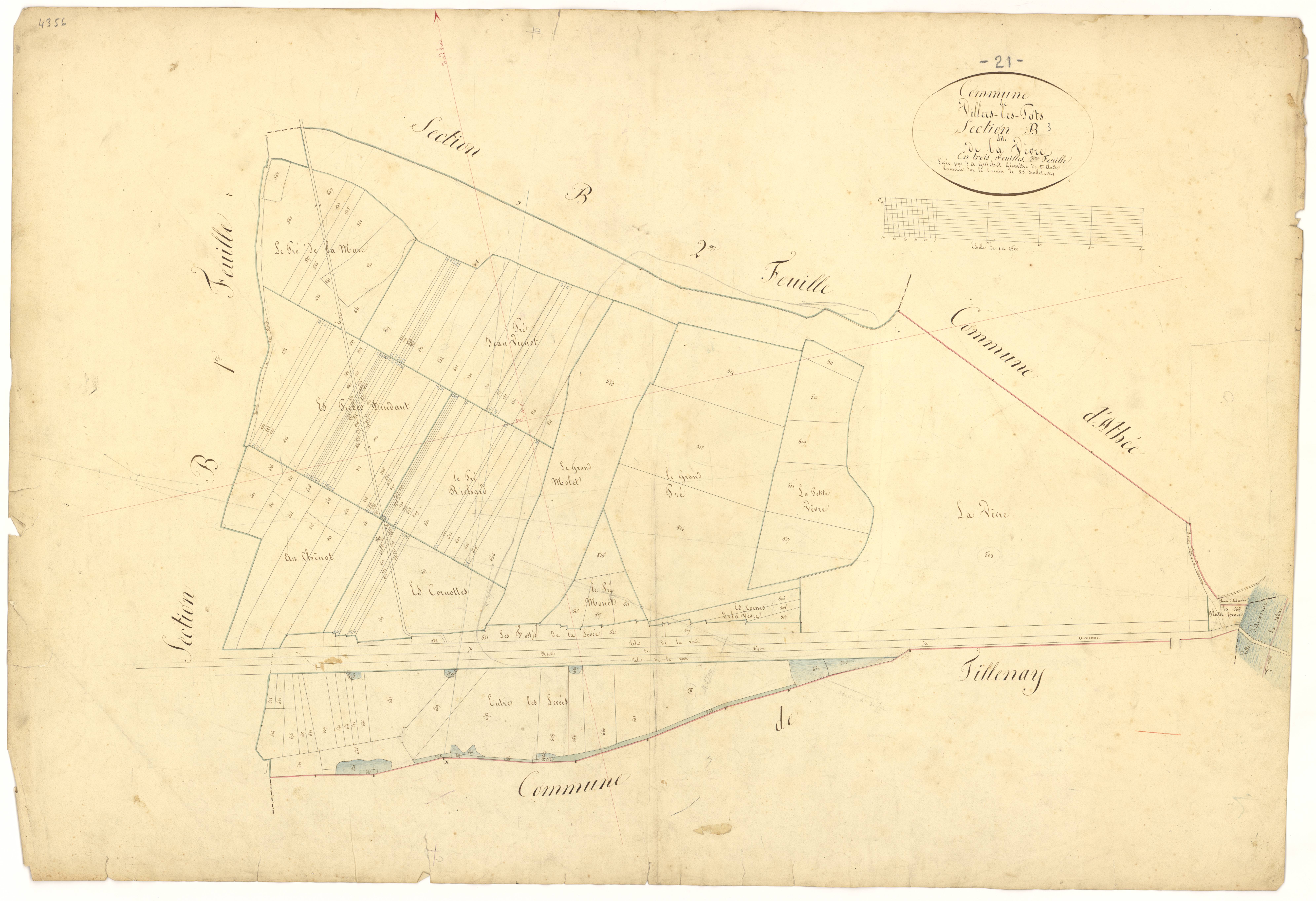 Villers-les-Pots - Section B3 - 3 P PLAN 699/6