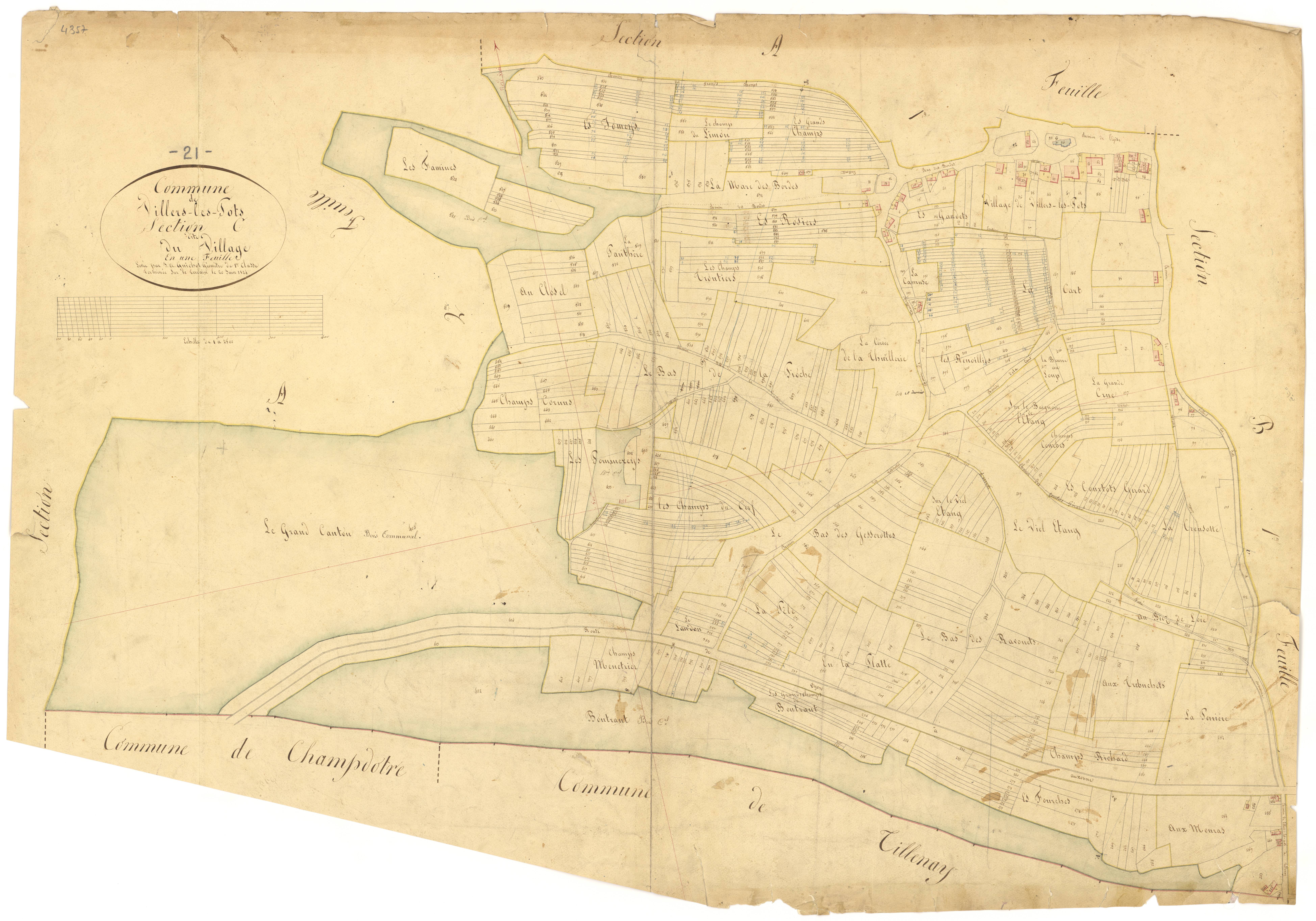 Villers-les-Pots - Section C - 3 P PLAN 699/7