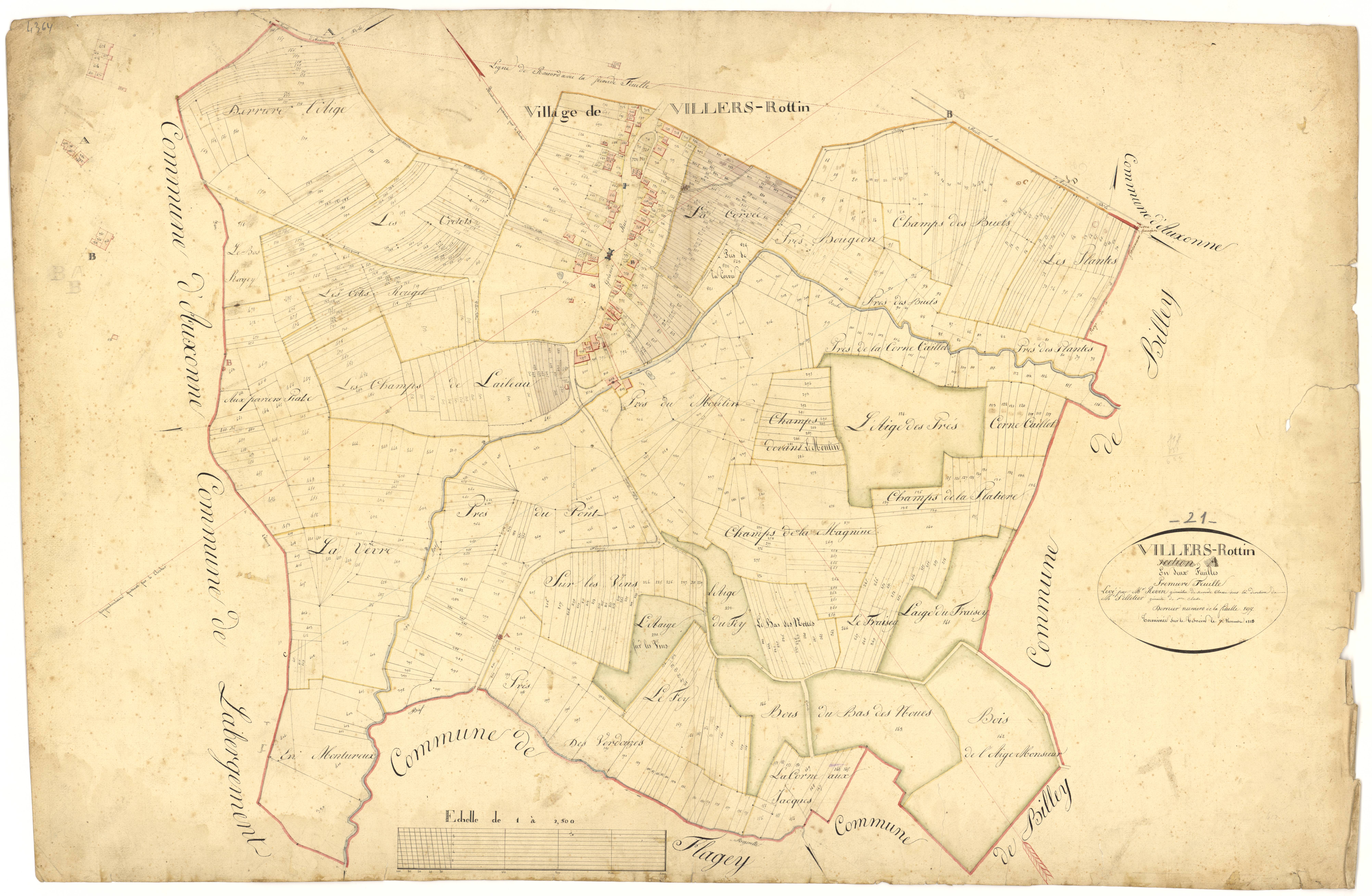 Villers-Rotin - Section unique 1 - 3 P PLAN 701/2