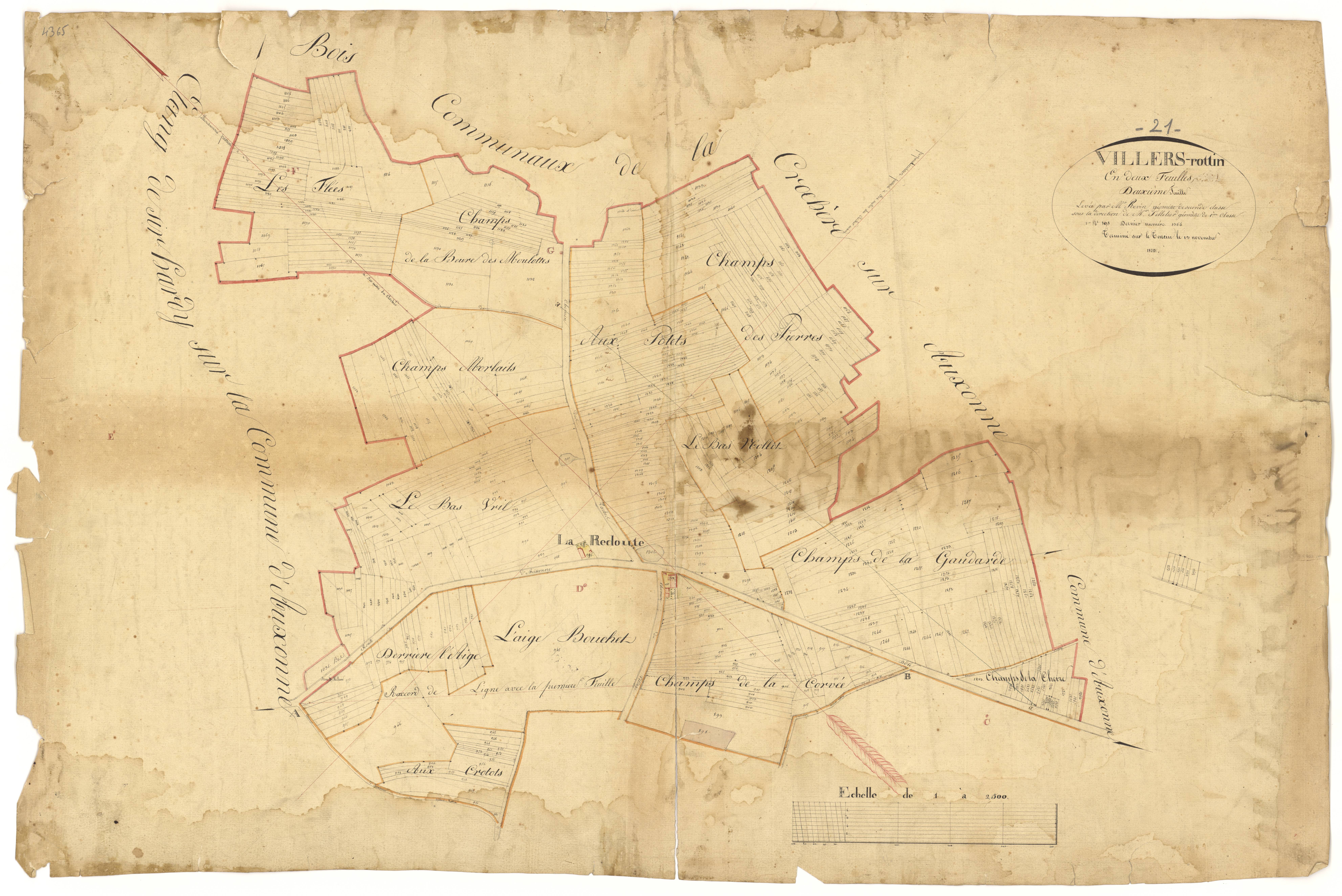 Villers-Rotin - Section unique 2 - 3 P PLAN 701/3