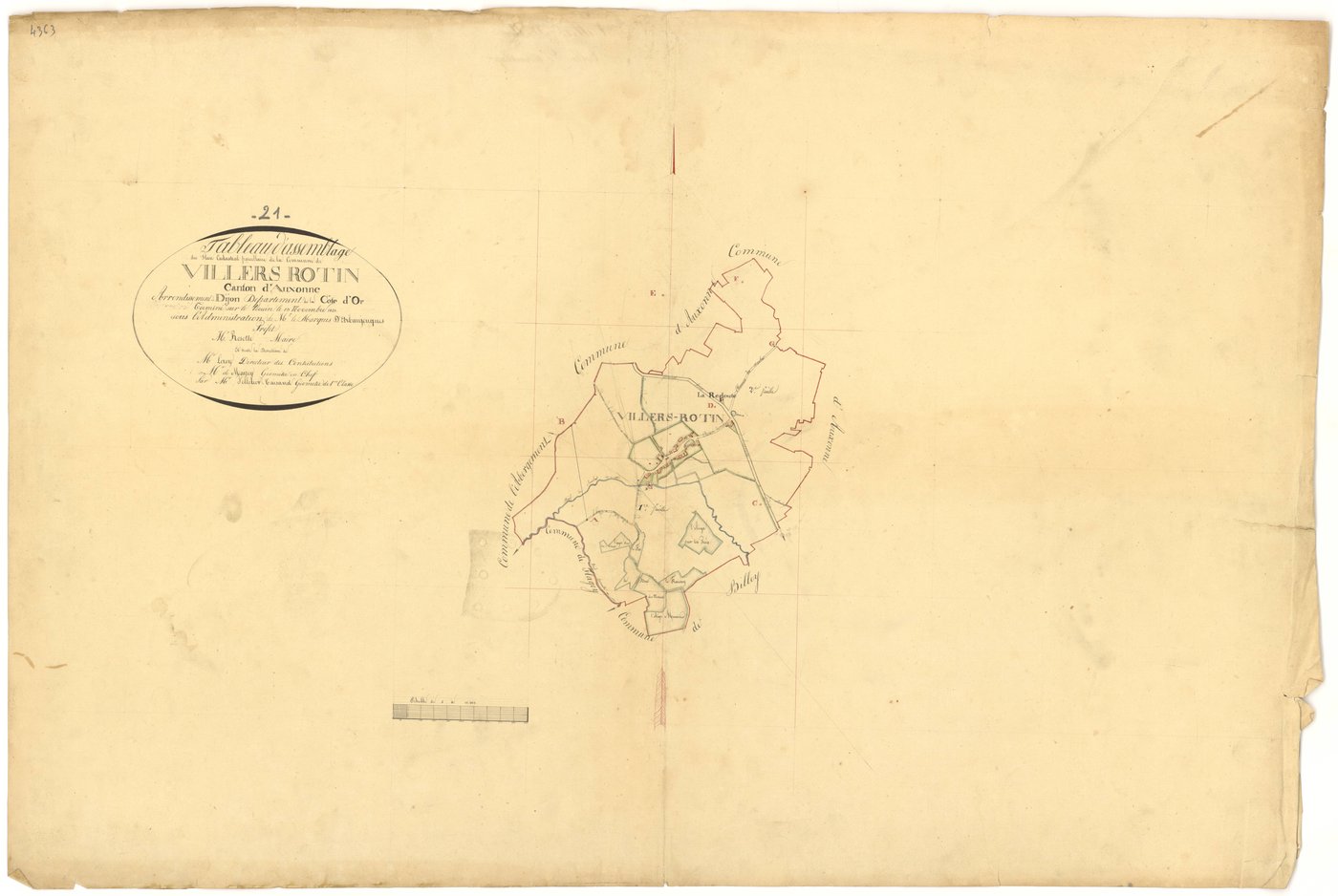 Villers-Rotin - Tableau d'assemblage - 3 P PLAN 701/1