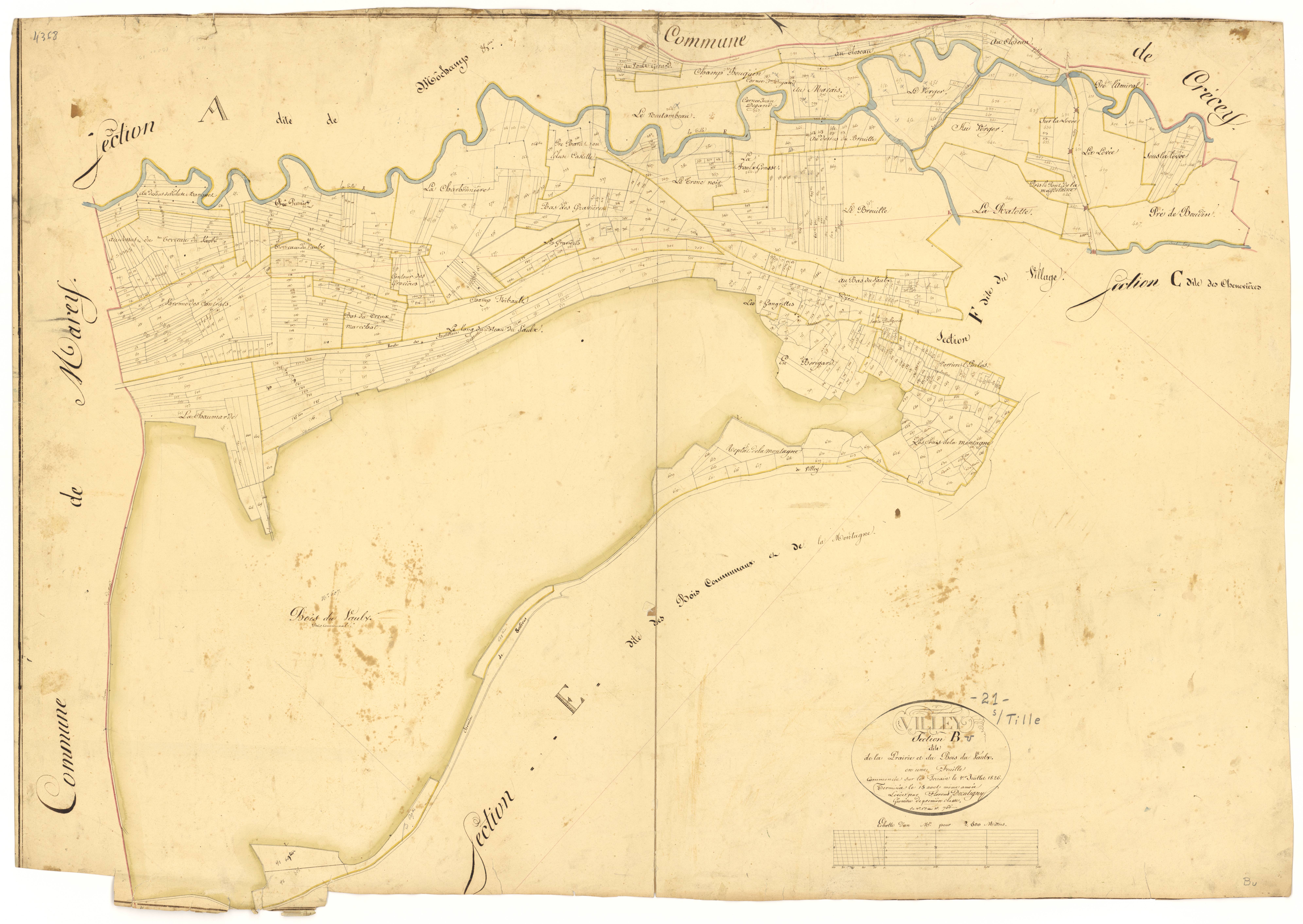 Villey-sur-Tille - Section B - 3 P PLAN 702/3