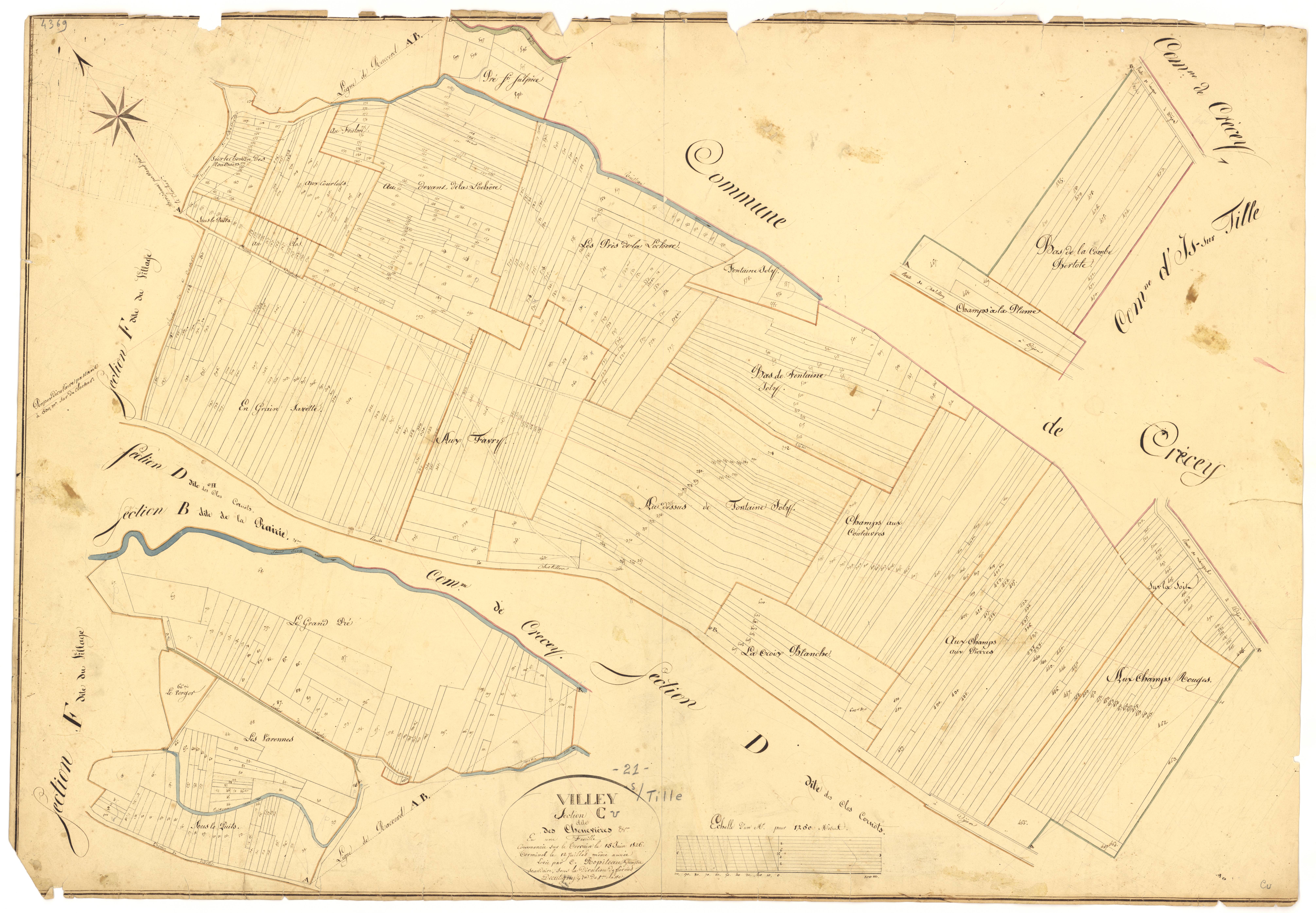 Villey-sur-Tille - Section C - 3 P PLAN 702/4