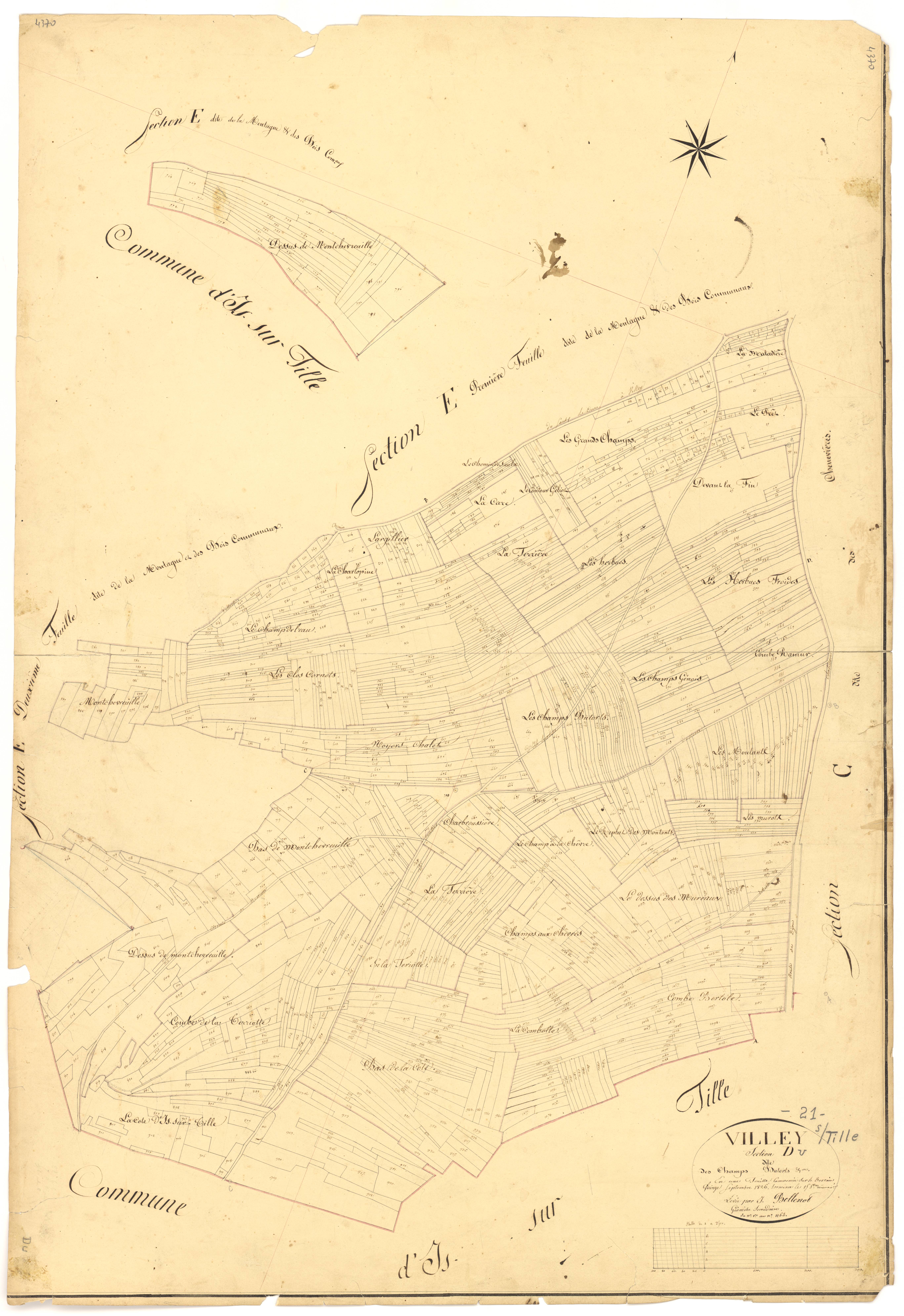 Villey-sur-Tille - Section D - 3 P PLAN 702/5