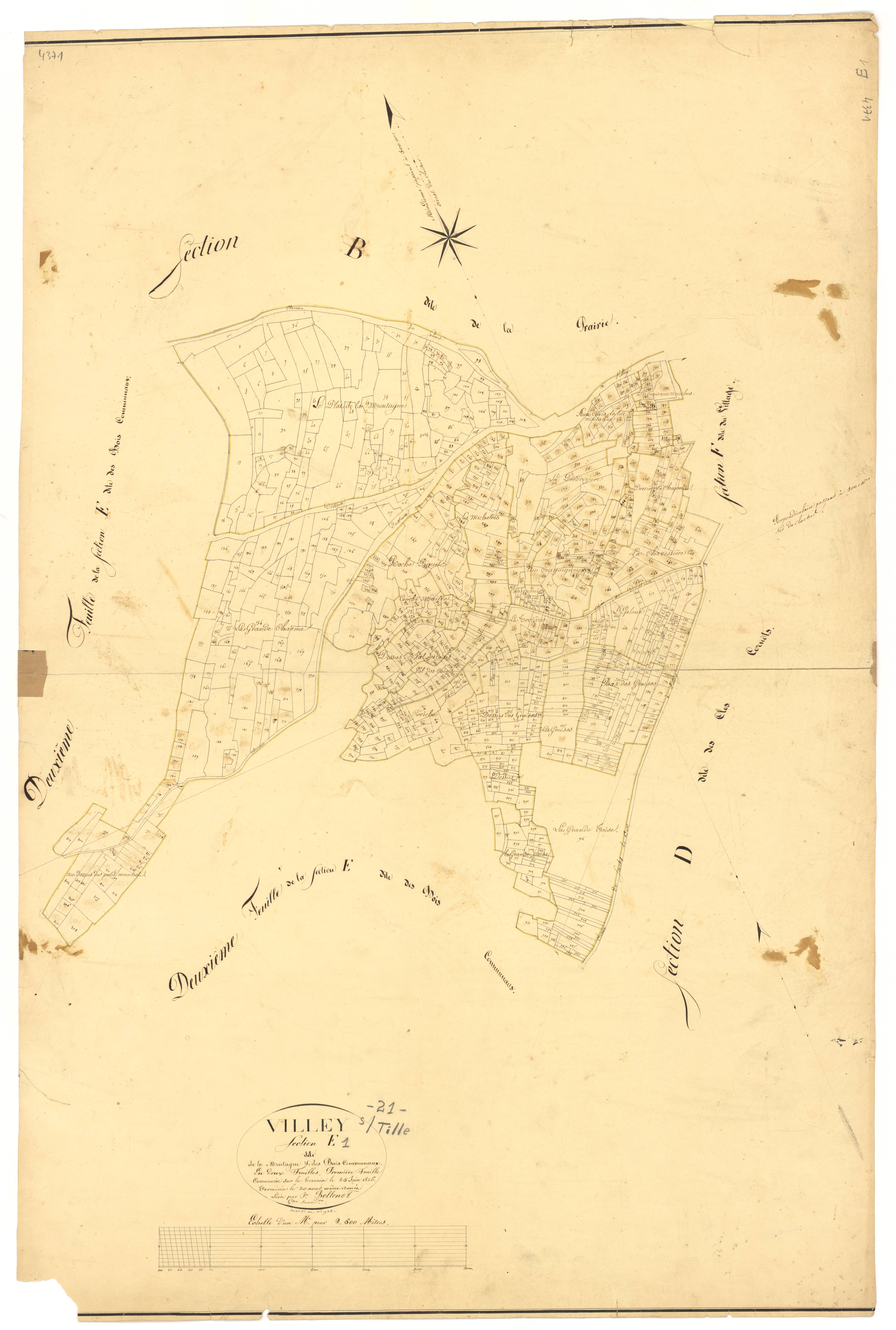 Villey-sur-Tille - Section E1 - 3 P PLAN 702/6