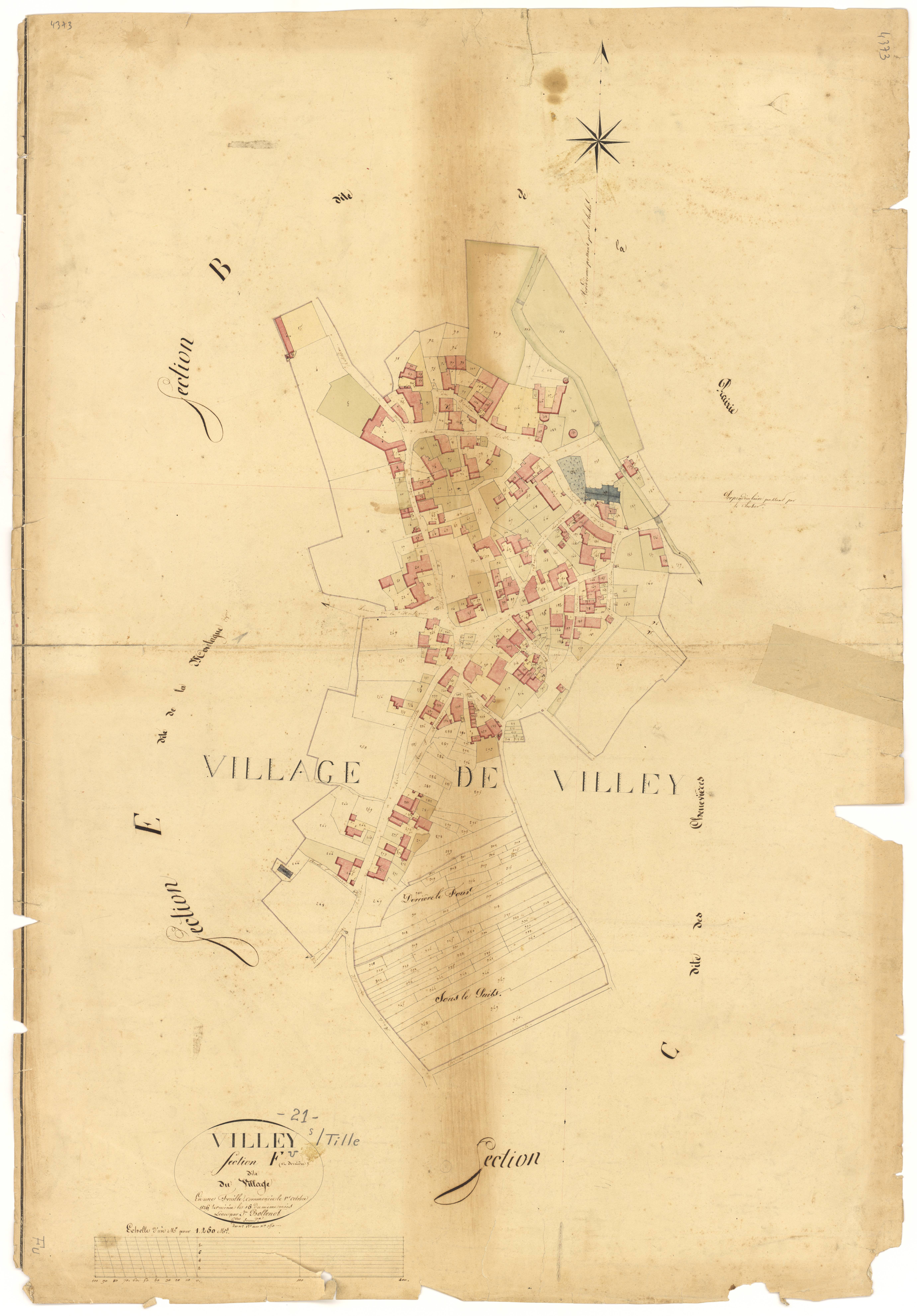 Villey-sur-Tille - Section F - 3 P PLAN 702/8