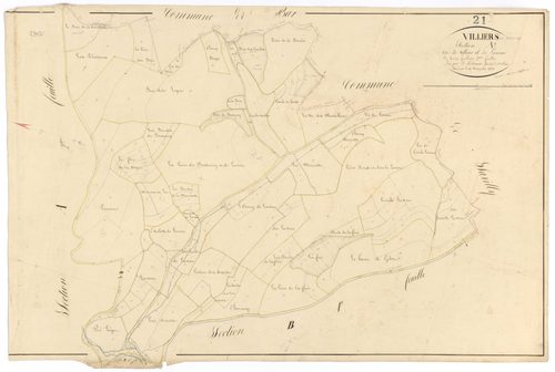 Villiers-en-Morvan - Section A3 - 3 P PLAN 703/4