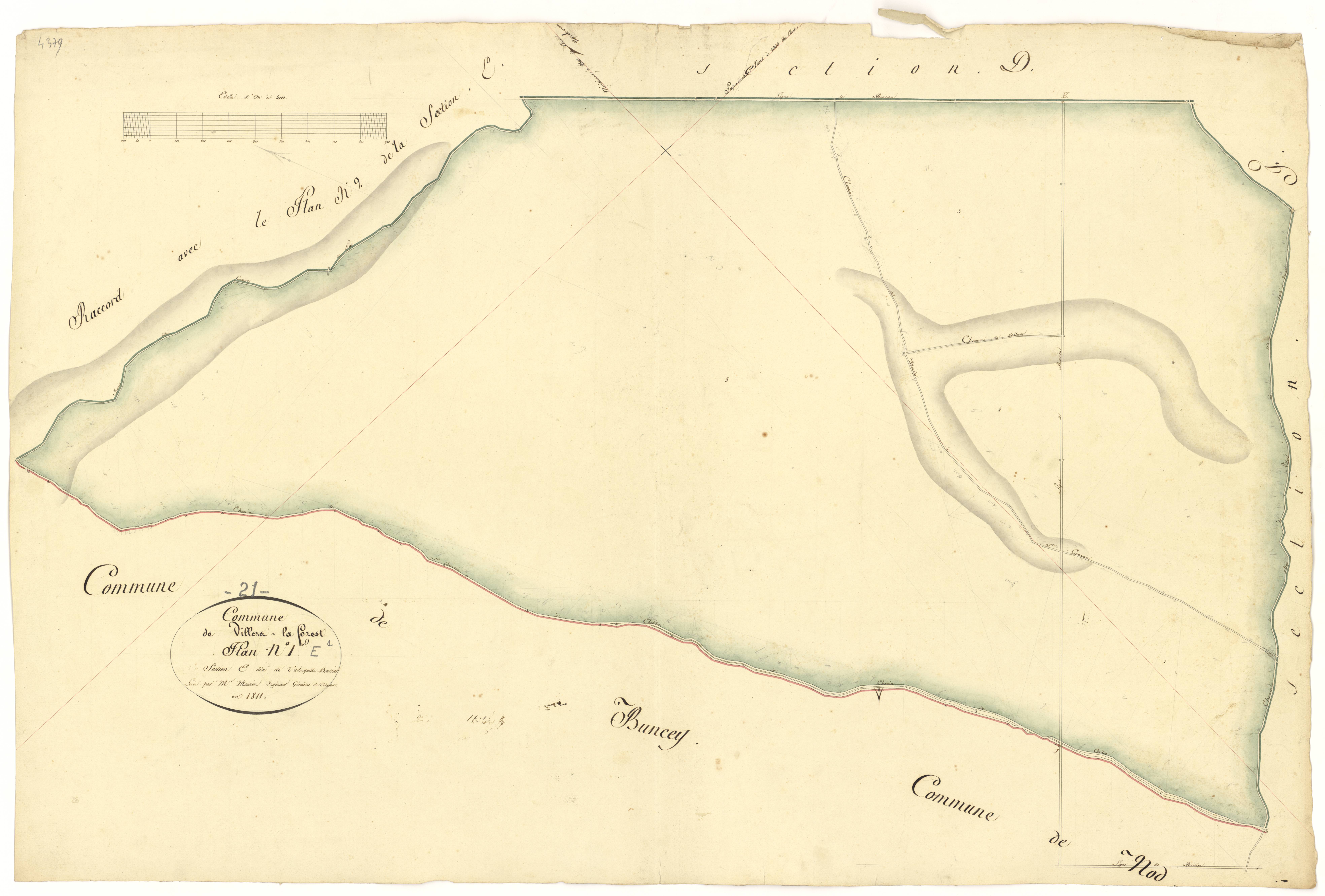 Villiers-le-Duc - Section E1 - 3 P PLAN 704/6