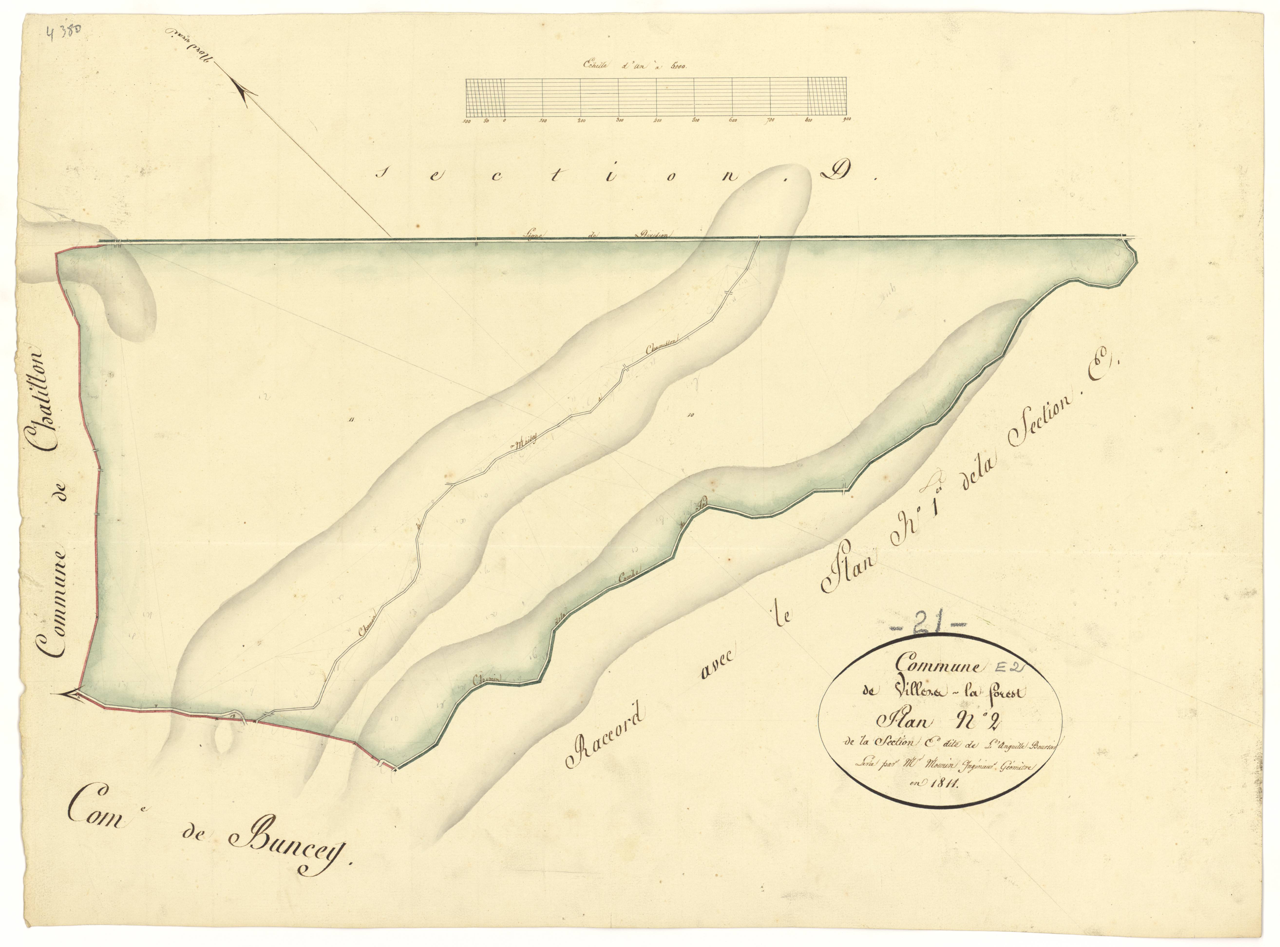 Villiers-le-Duc - Section E2 - 3 P PLAN 704/7