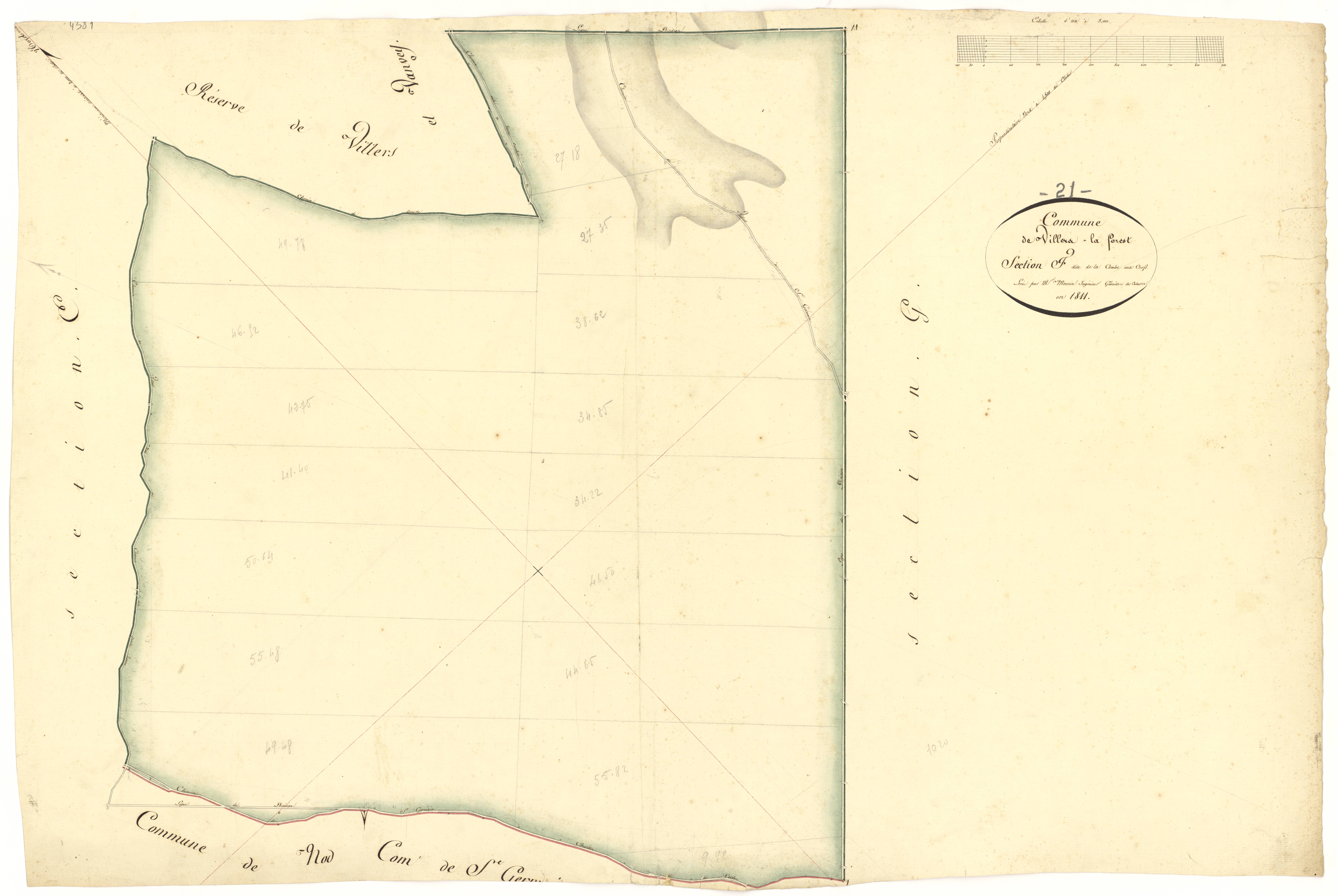 Villiers-le-Duc - Section F - 3 P PLAN 704/8