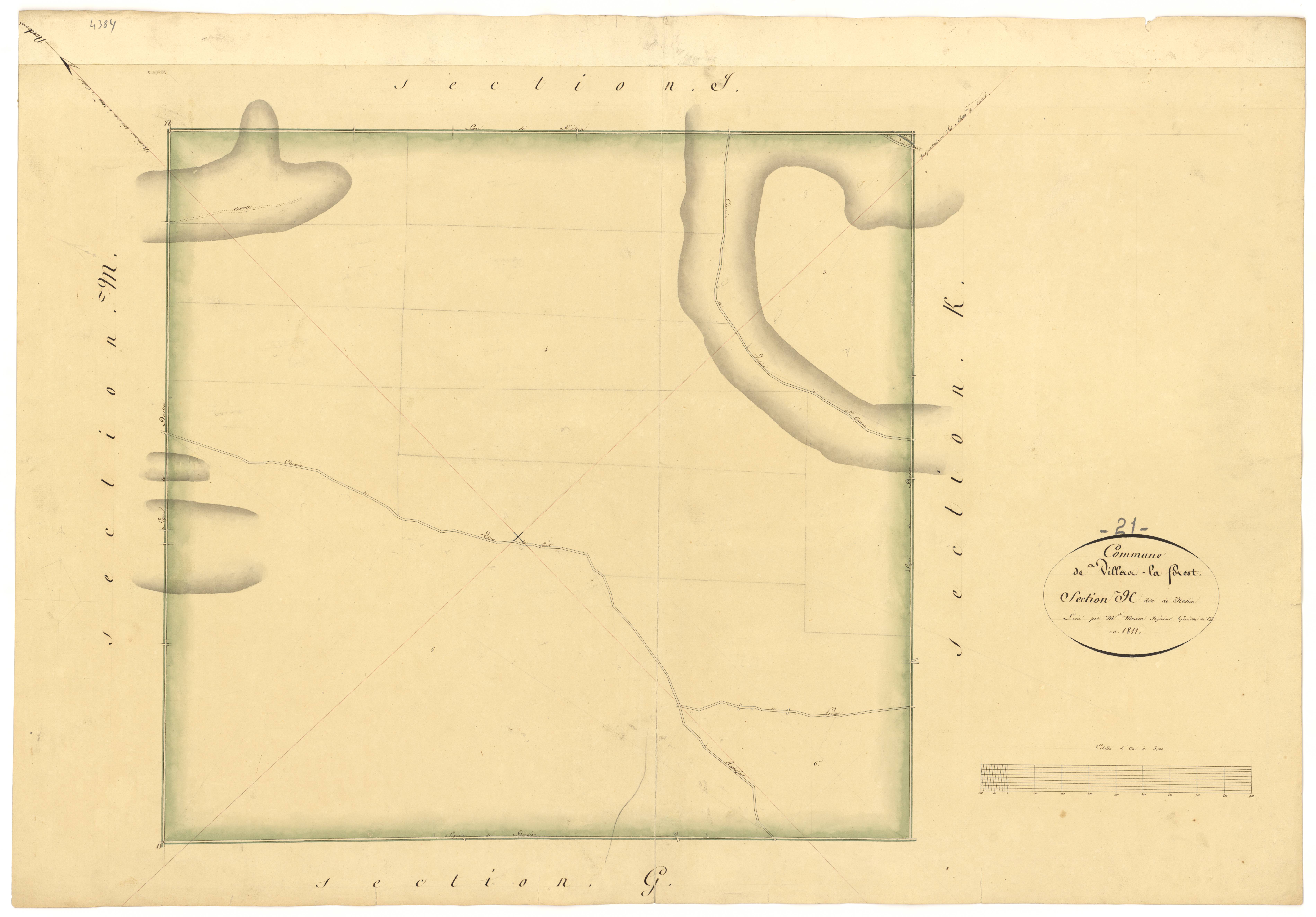 Villiers-le-Duc - Section H - 3 P PLAN 704/11