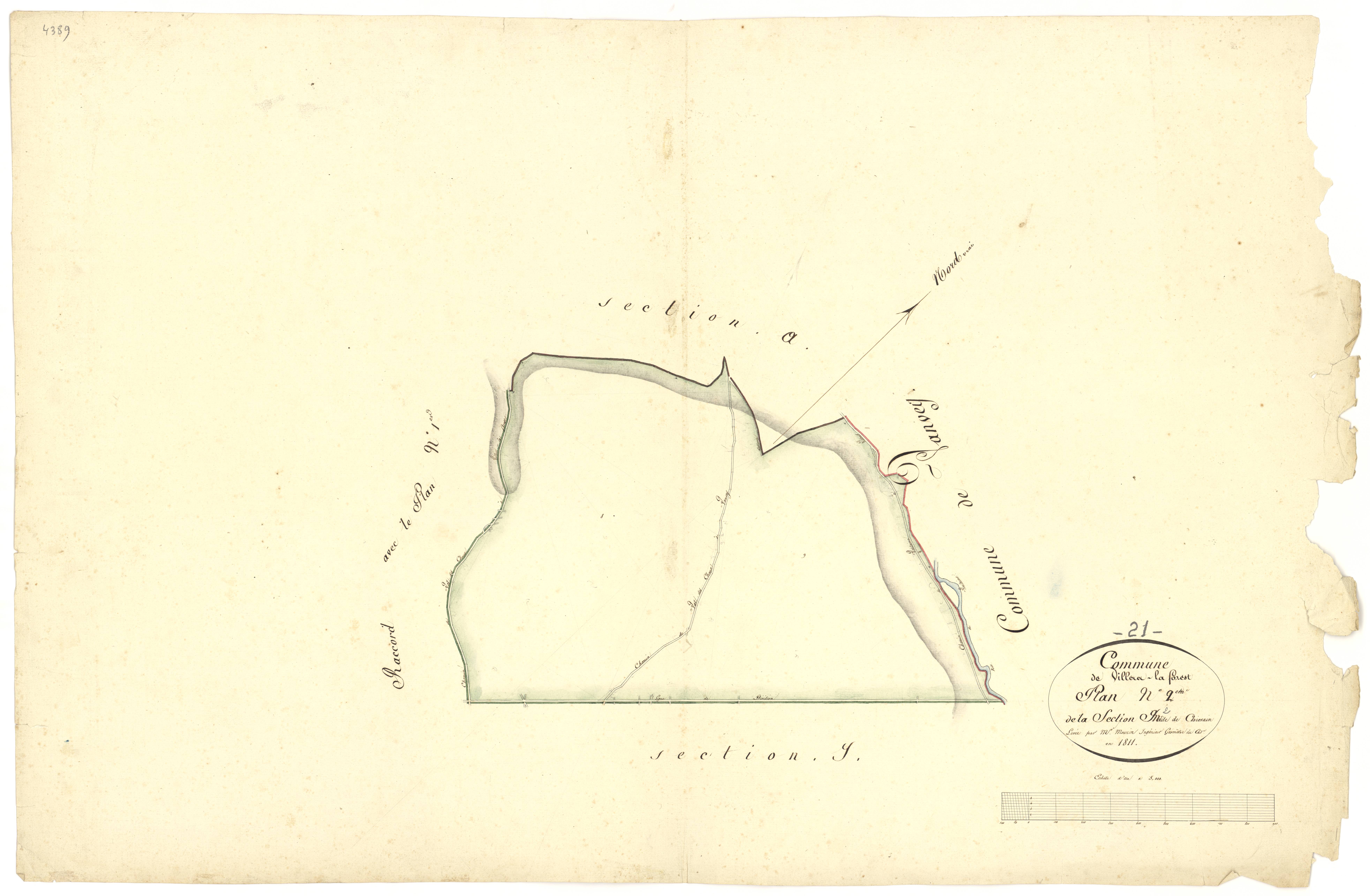 Villiers-le-Duc - Section M2 - 3 P PLAN 704/16